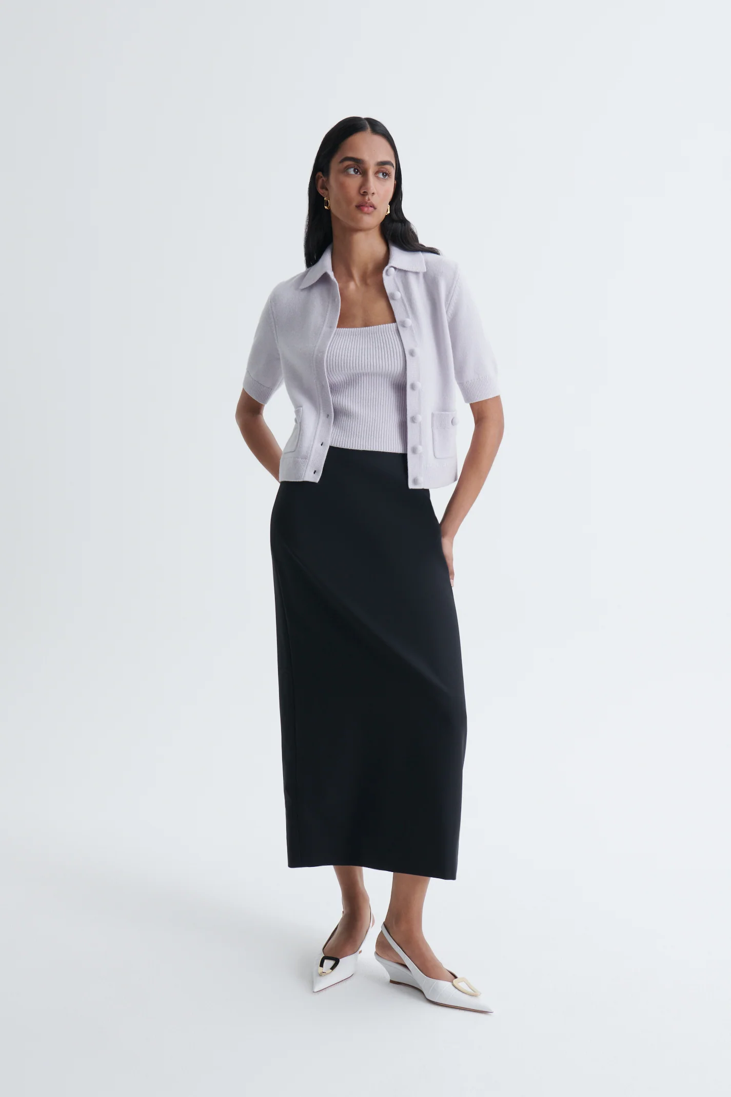 CASHMERE SHORT SLEEVE CARDIGAN - Image 4
