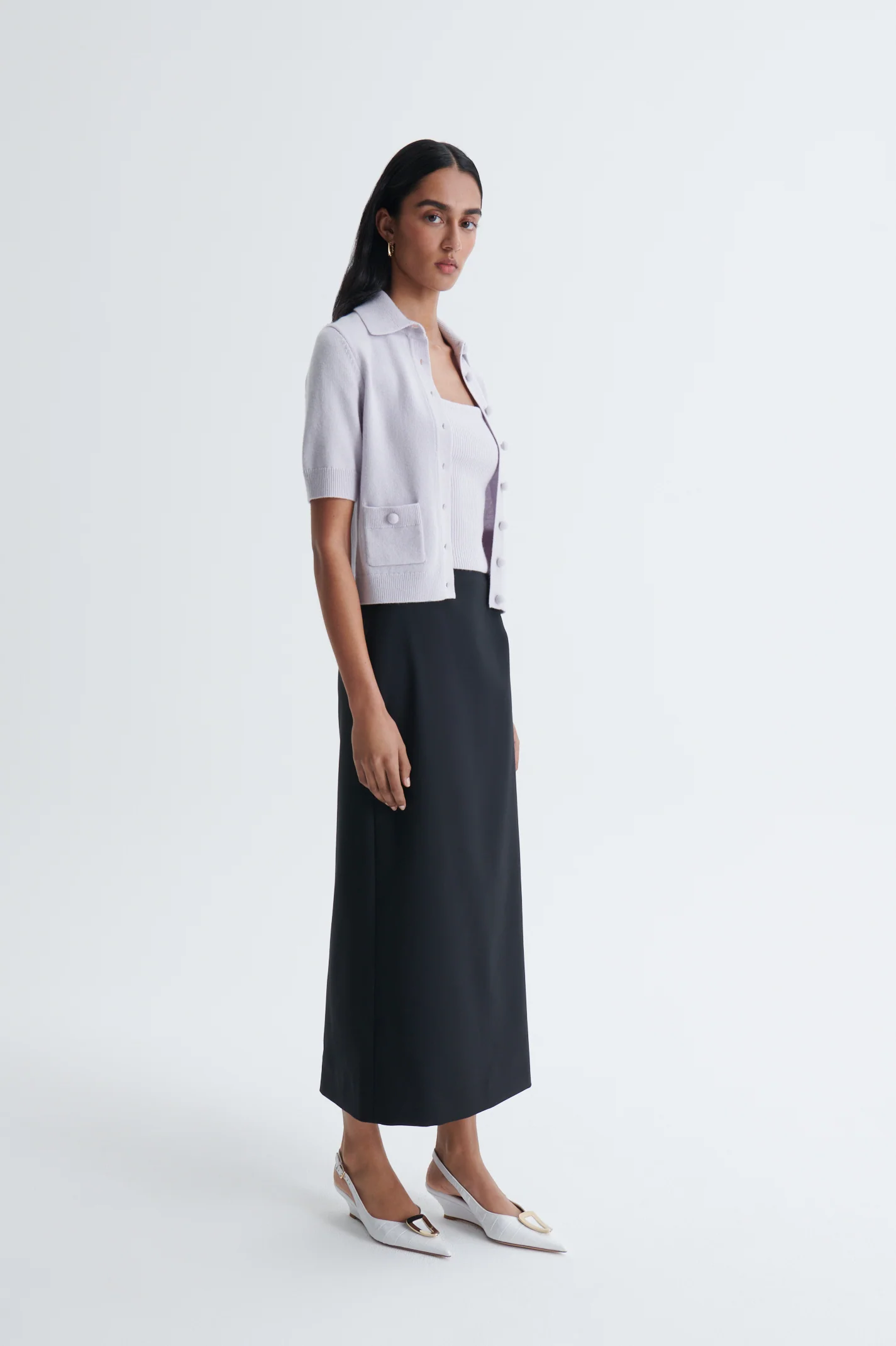 CASHMERE SHORT SLEEVE CARDIGAN - Image 5