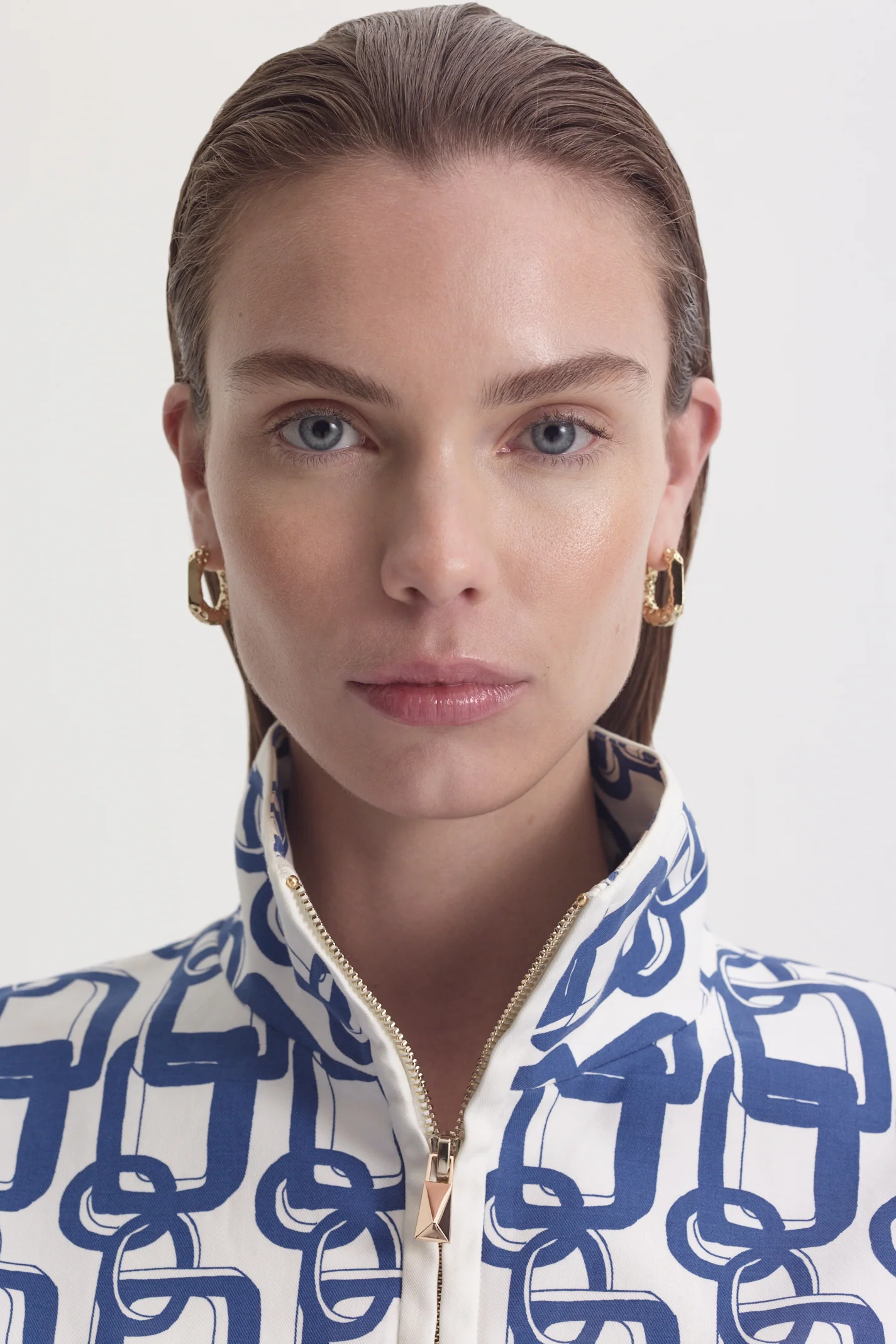 CHAIN PRINT FUNNEL JACKET - Image 7
