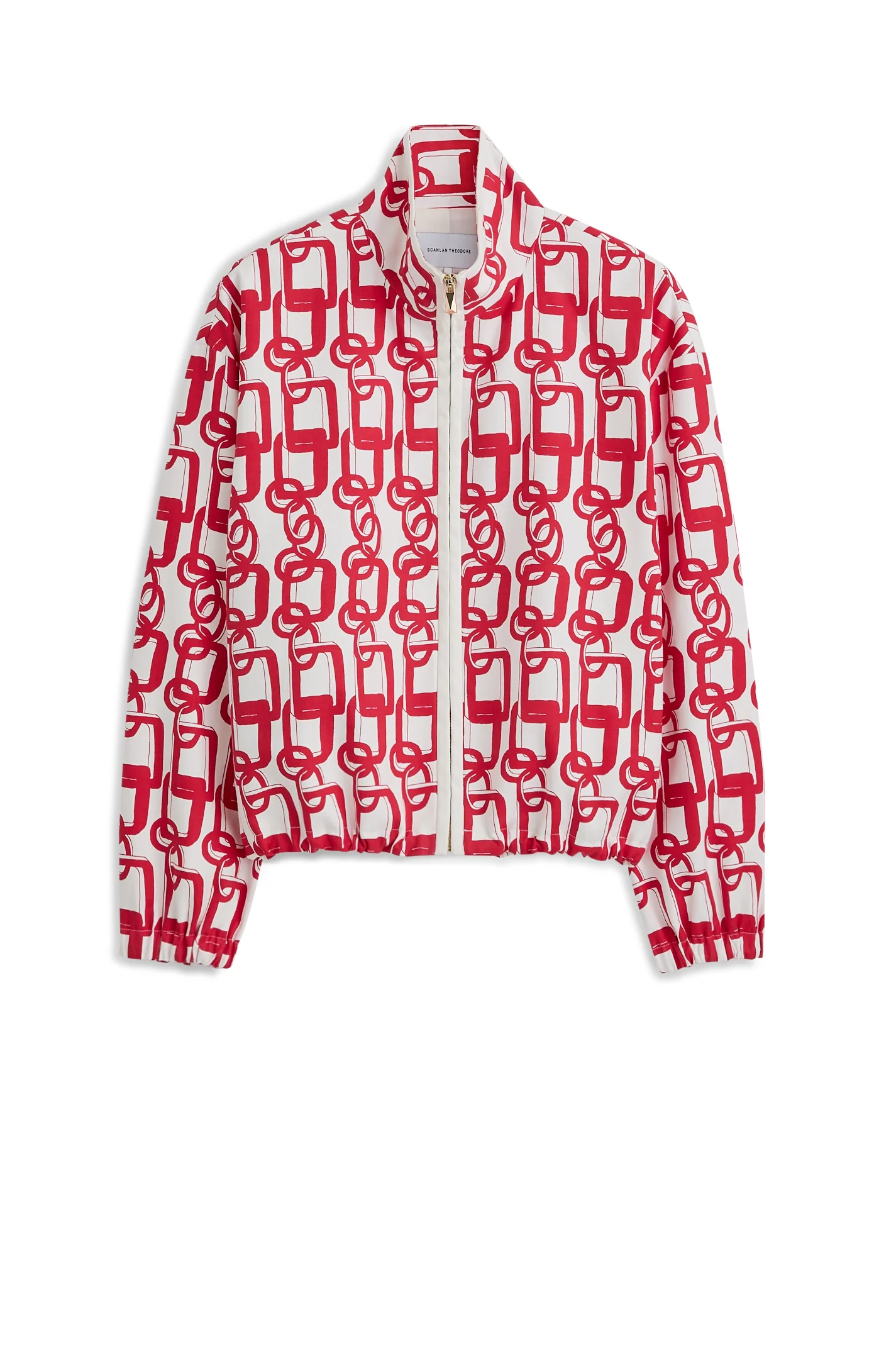 CHAIN PRINT FUNNEL JACKET