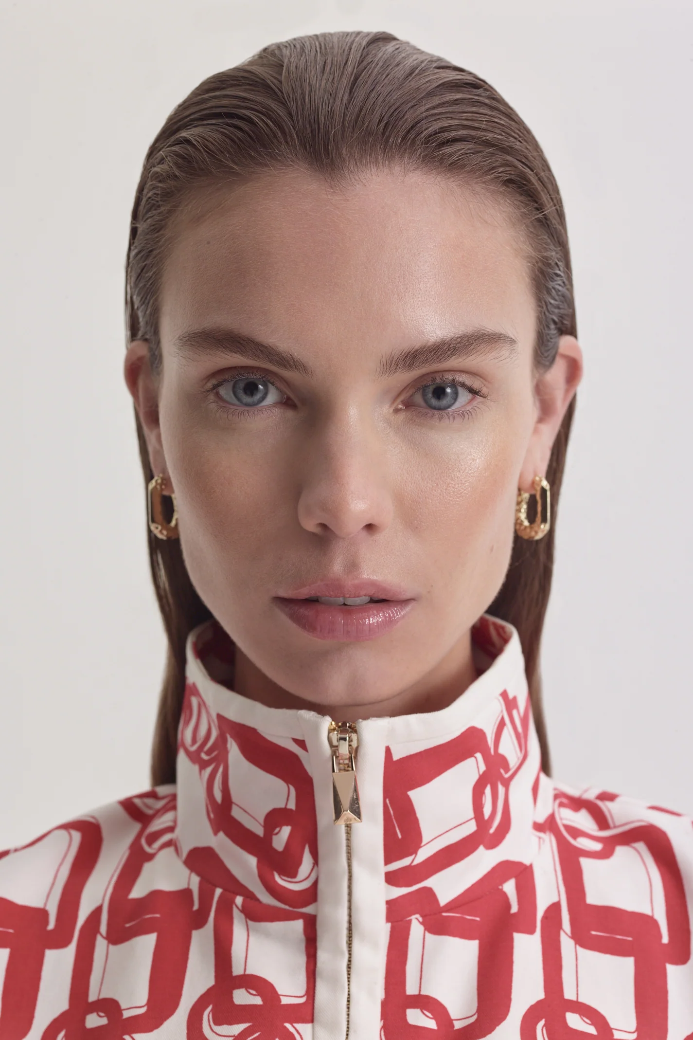 CHAIN PRINT FUNNEL JACKET - Image 7