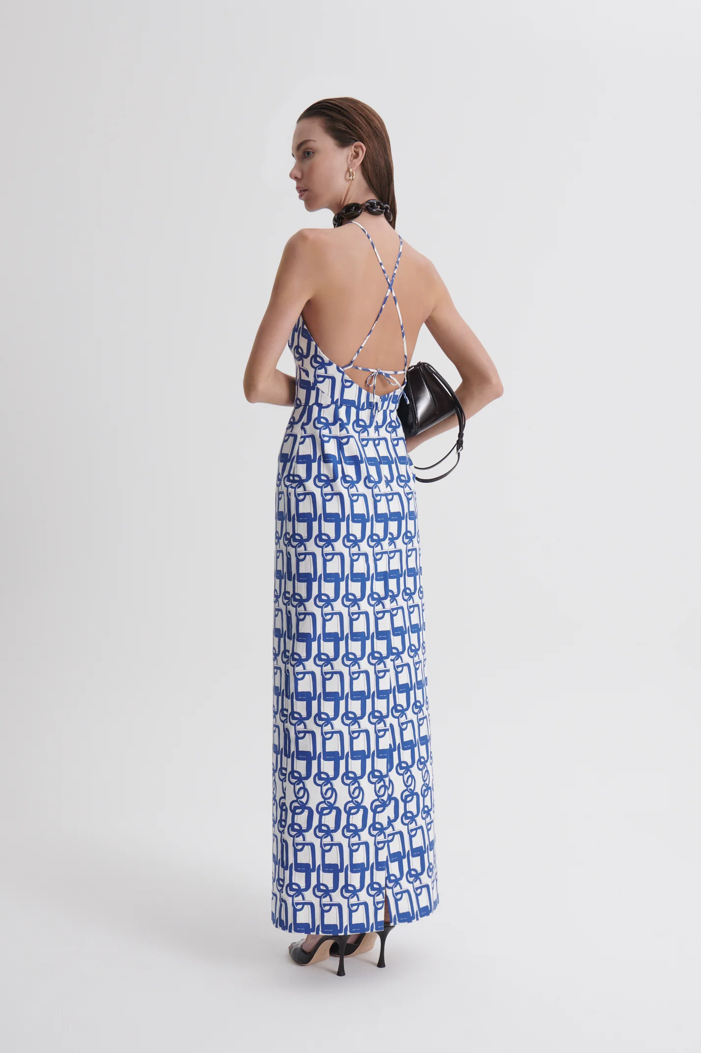 CHAIN PRINT LONG DRESS - Image 6