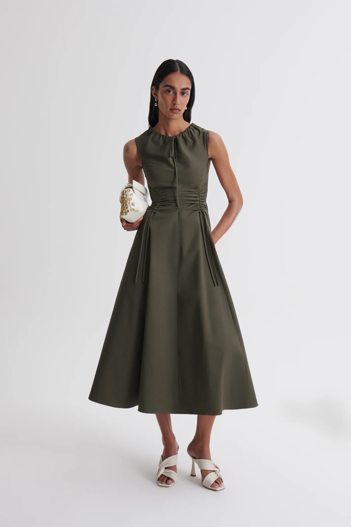 COTTON SATEEN CARGO DRESS - Image 4