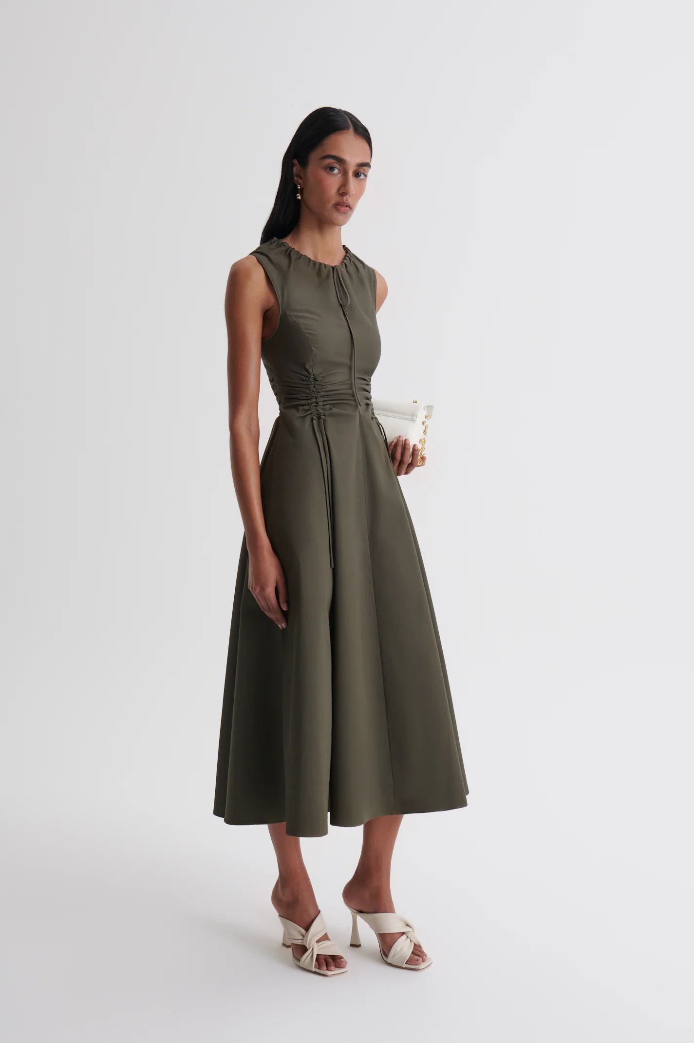 COTTON SATEEN CARGO DRESS - Image 5