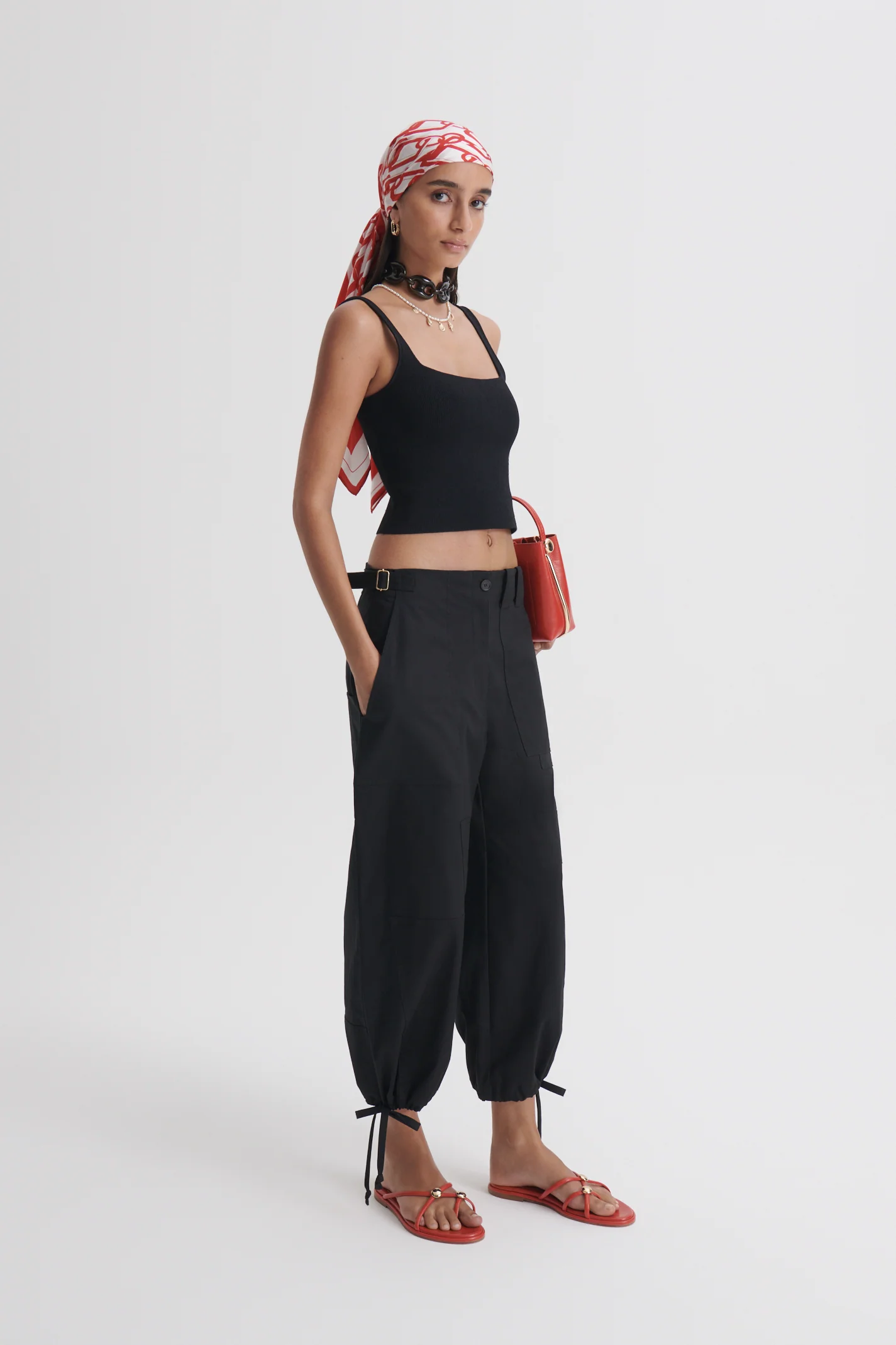 COTTON SATEEN CROPPED CARGO - Image 4