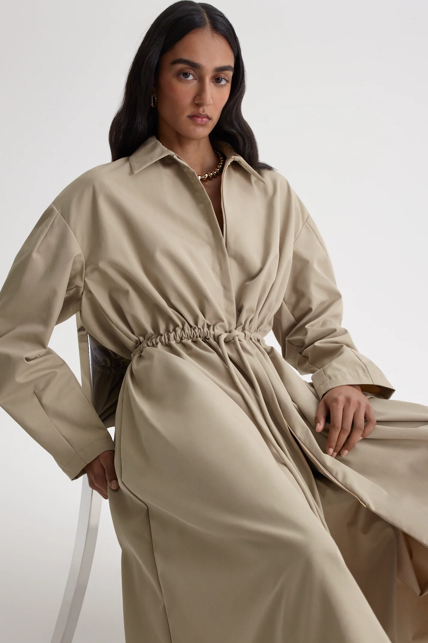 COTTON TWILL CARGO DRESS - Image 9