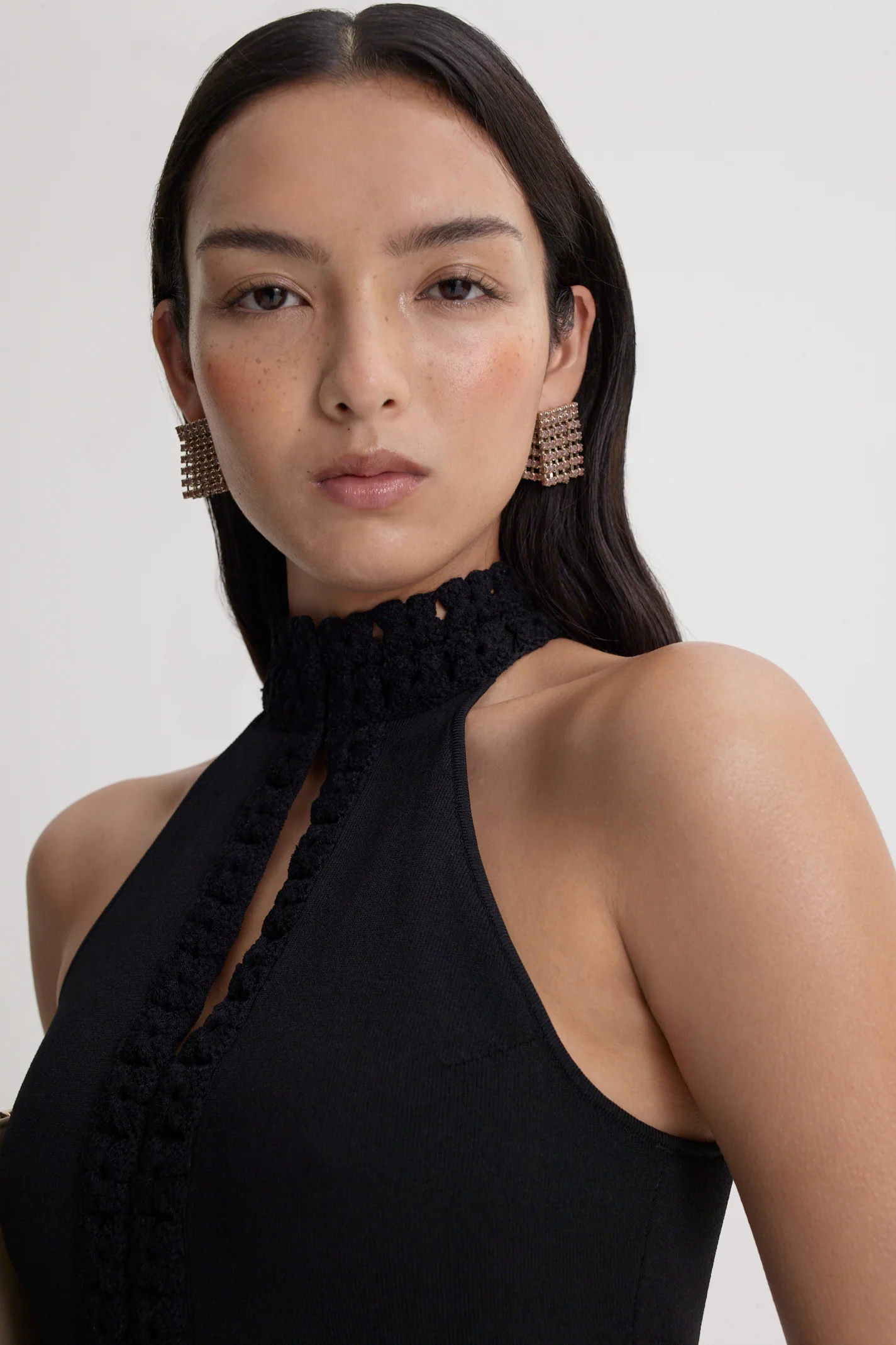 CREPE KNIT DAISY SLEEVELESS DRESS - Image 3