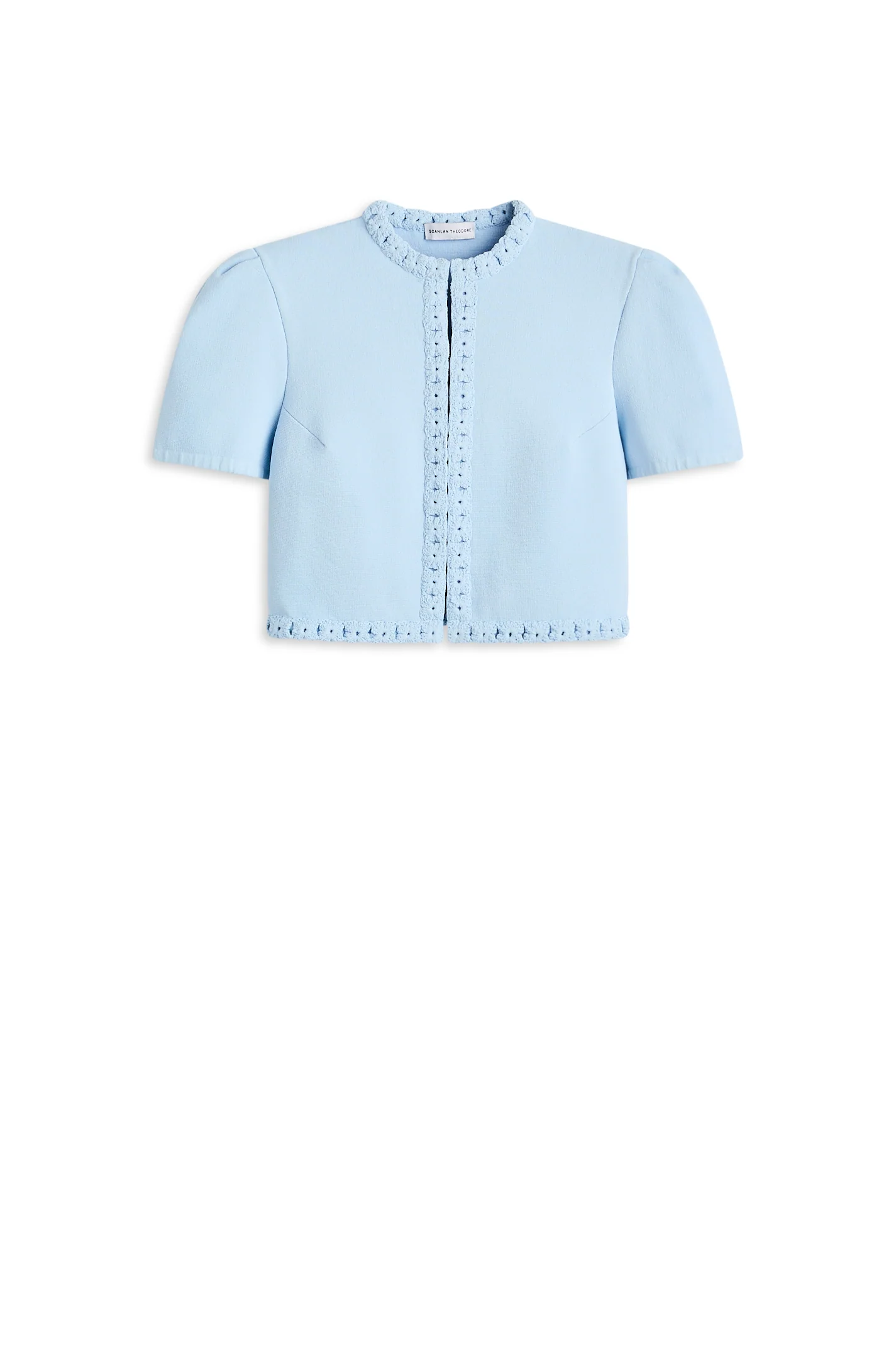 CREPE KNIT GATHER SLEEVE JACKET