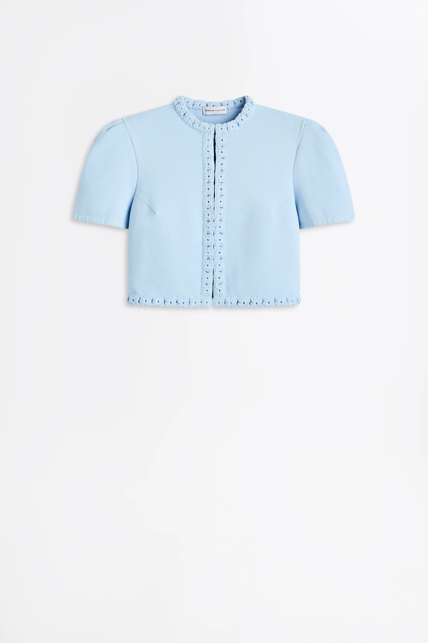 CREPE KNIT GATHER SLEEVE JACKET - Image 2