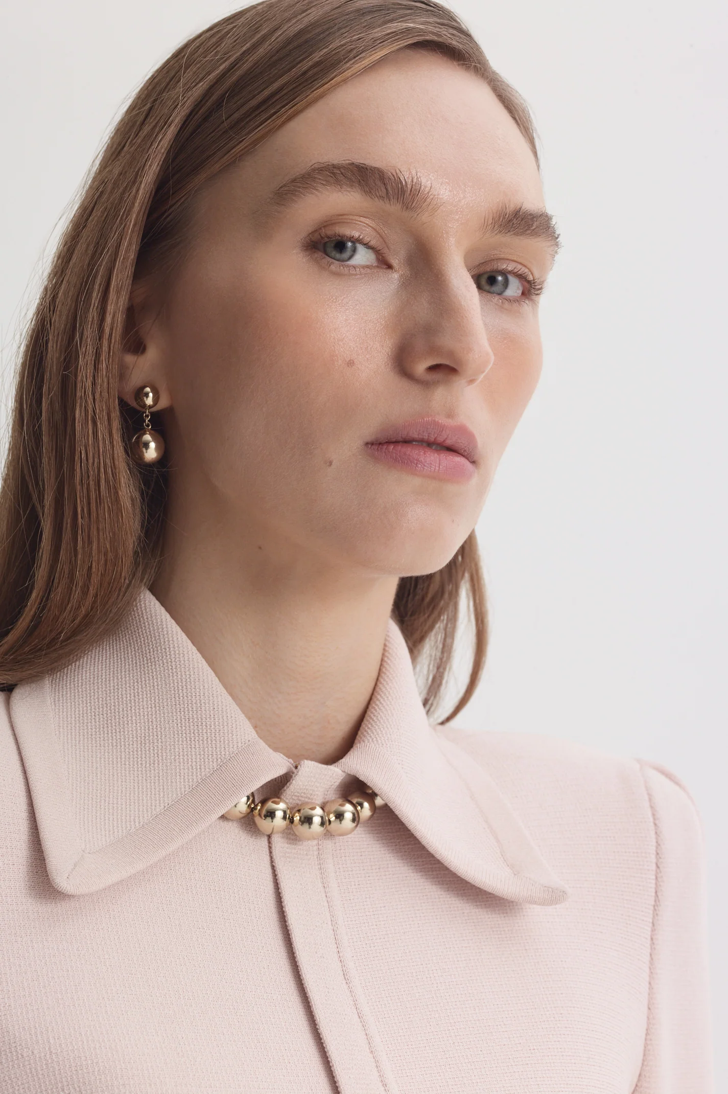 CREPE KNIT PEPLUM COLLAR JACKET - Image 3