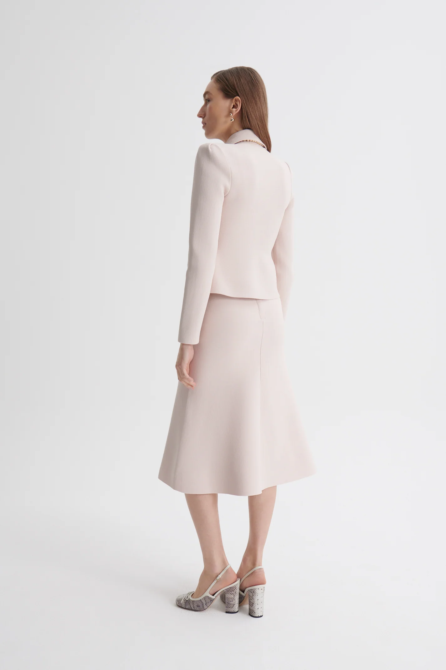 CREPE KNIT PEPLUM COLLAR JACKET - Image 6