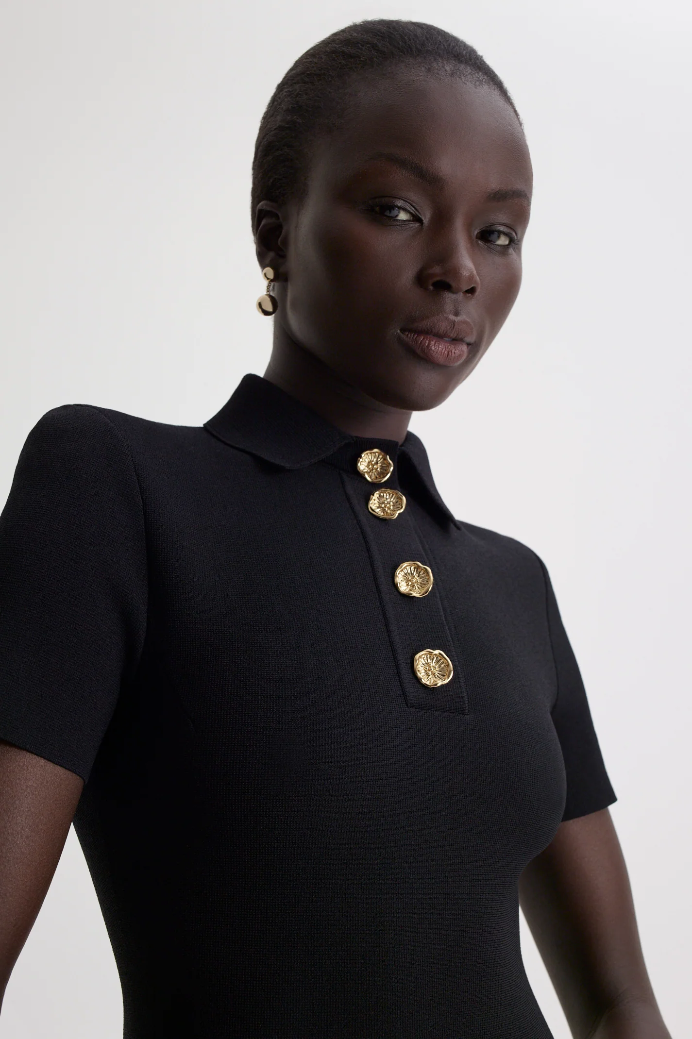 CREPE KNIT POPPY SHIRT DRESS - Image 3