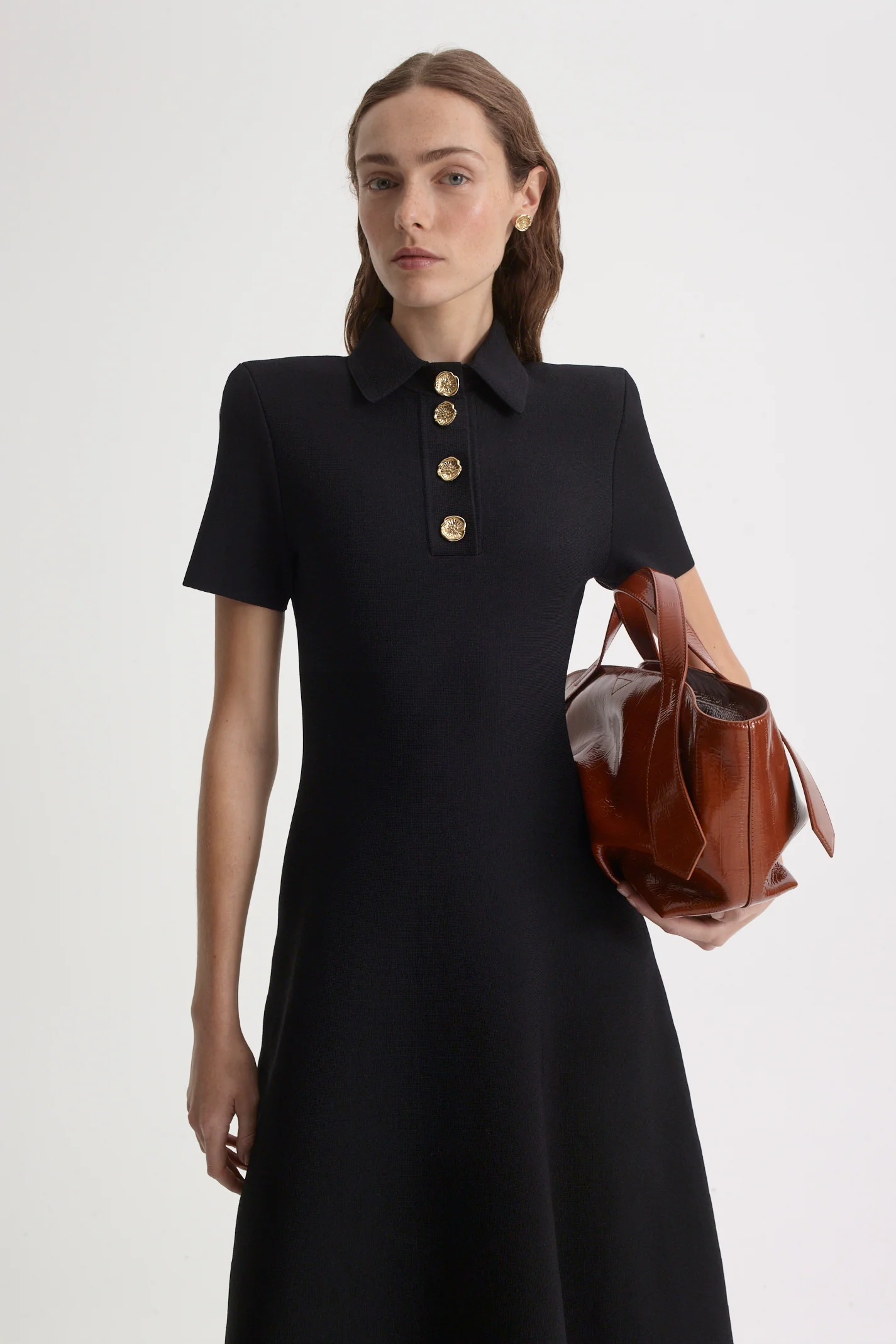 CREPE KNIT POPPY SHIRT DRESS - Image 7