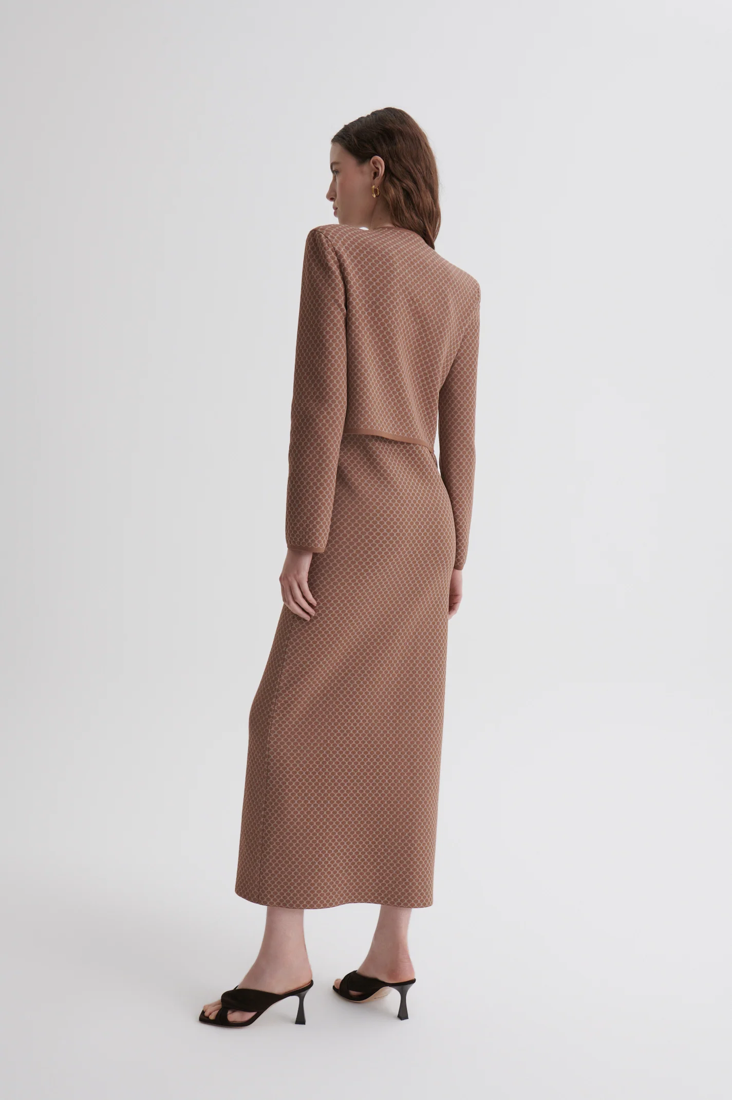 CREPE KNIT ROPE JACQUARD JACKET - Image 6