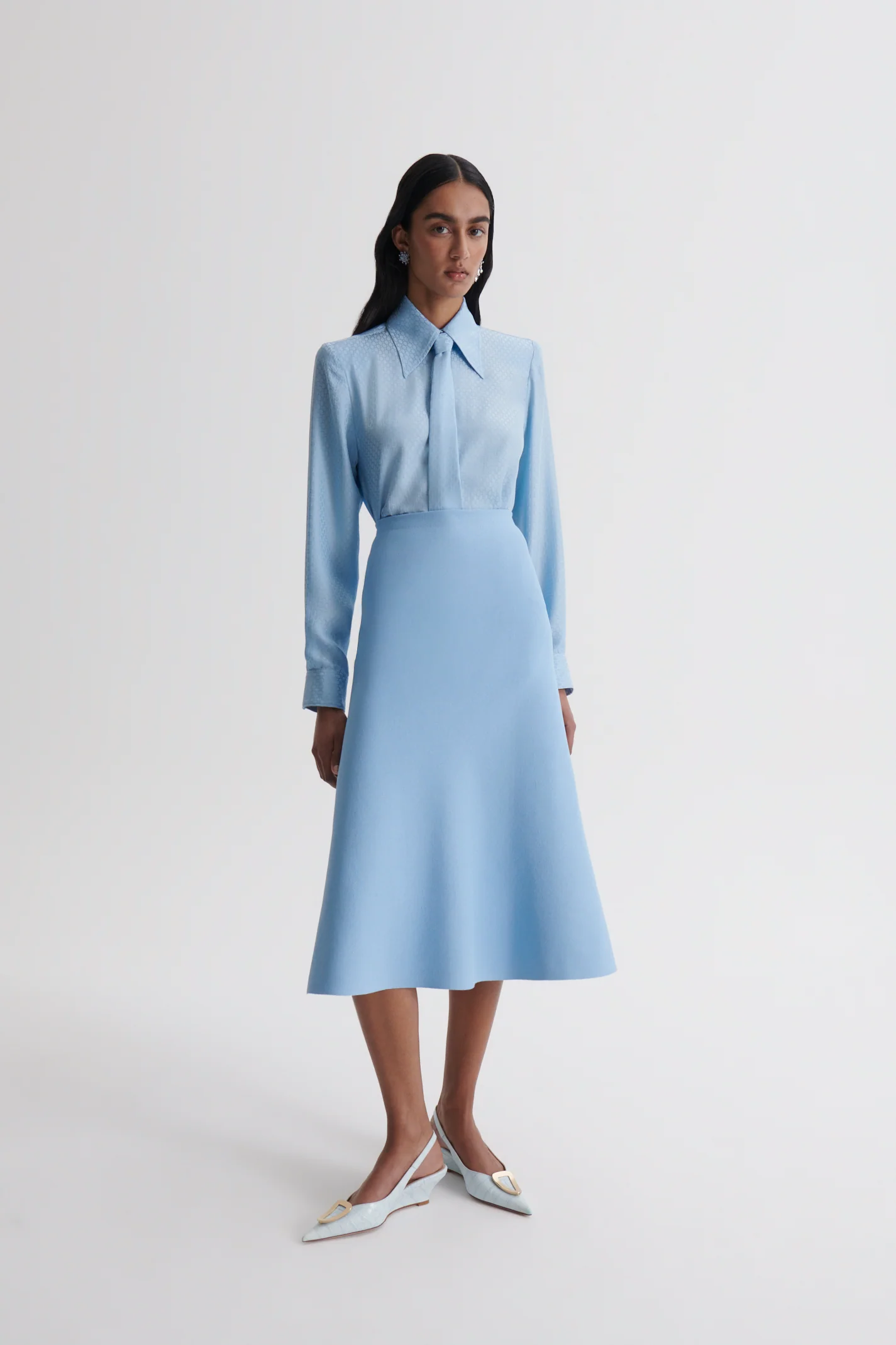 CREPE KNIT SOFT HEM SKIRT - Image 3