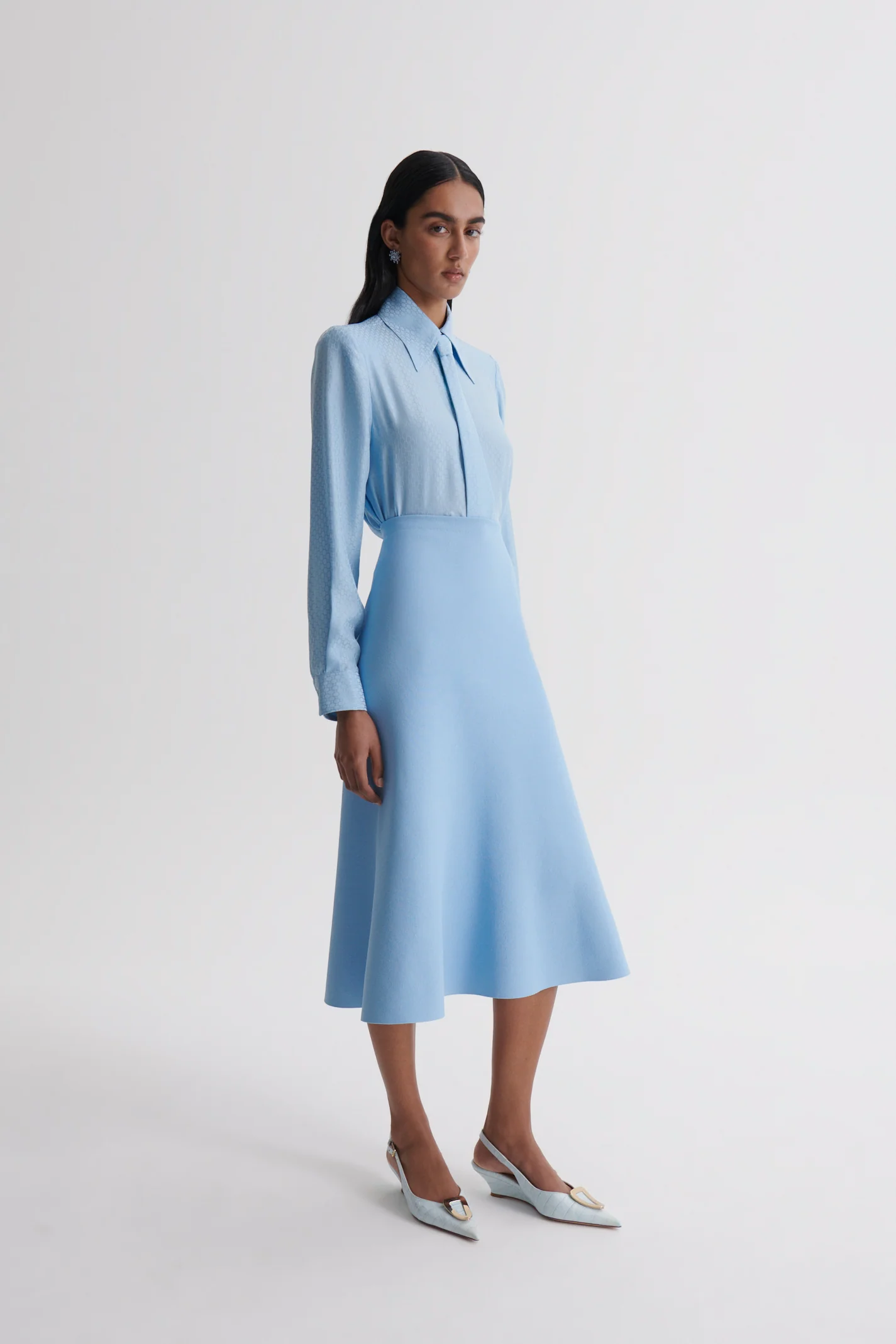 CREPE KNIT SOFT HEM SKIRT - Image 4