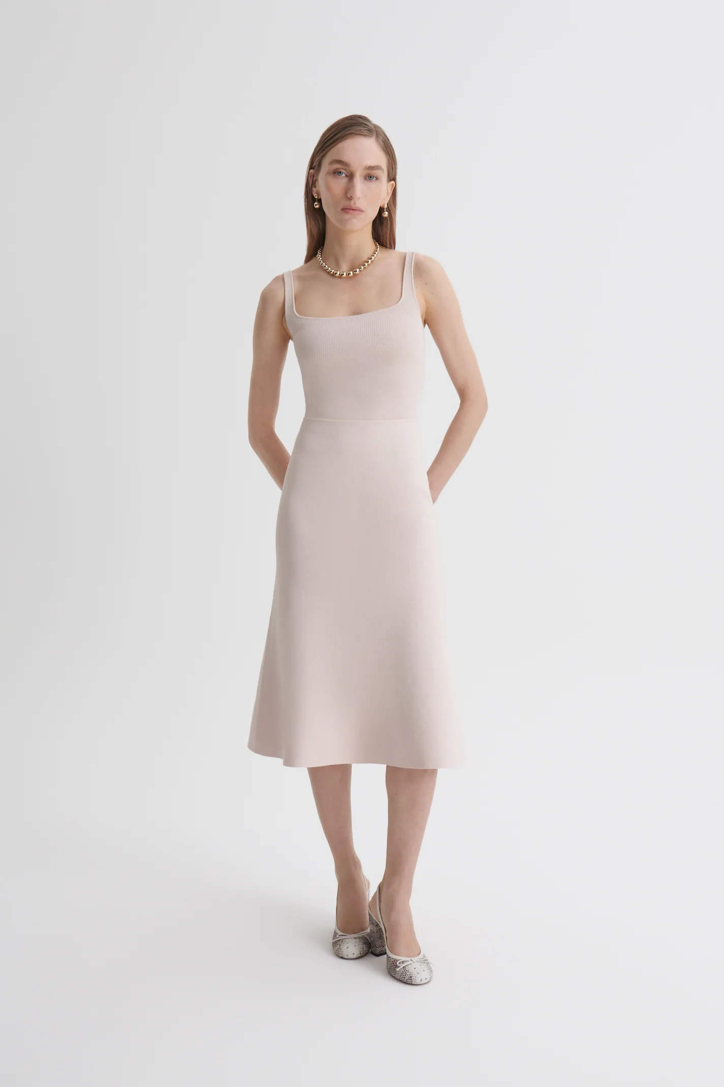 CREPE KNIT SQUARE CAMISOLE - Image 3