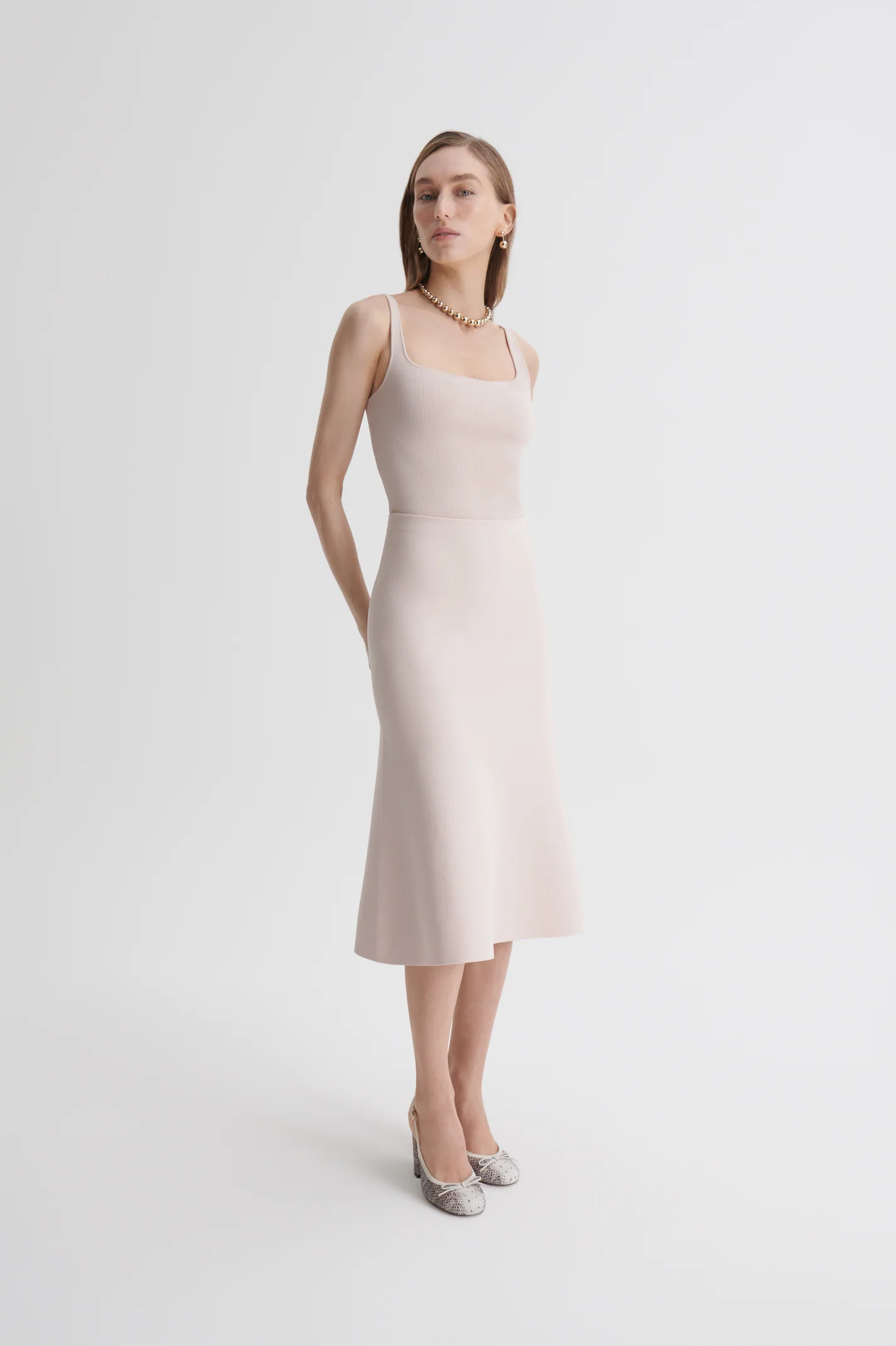 CREPE KNIT SQUARE CAMISOLE - Image 4