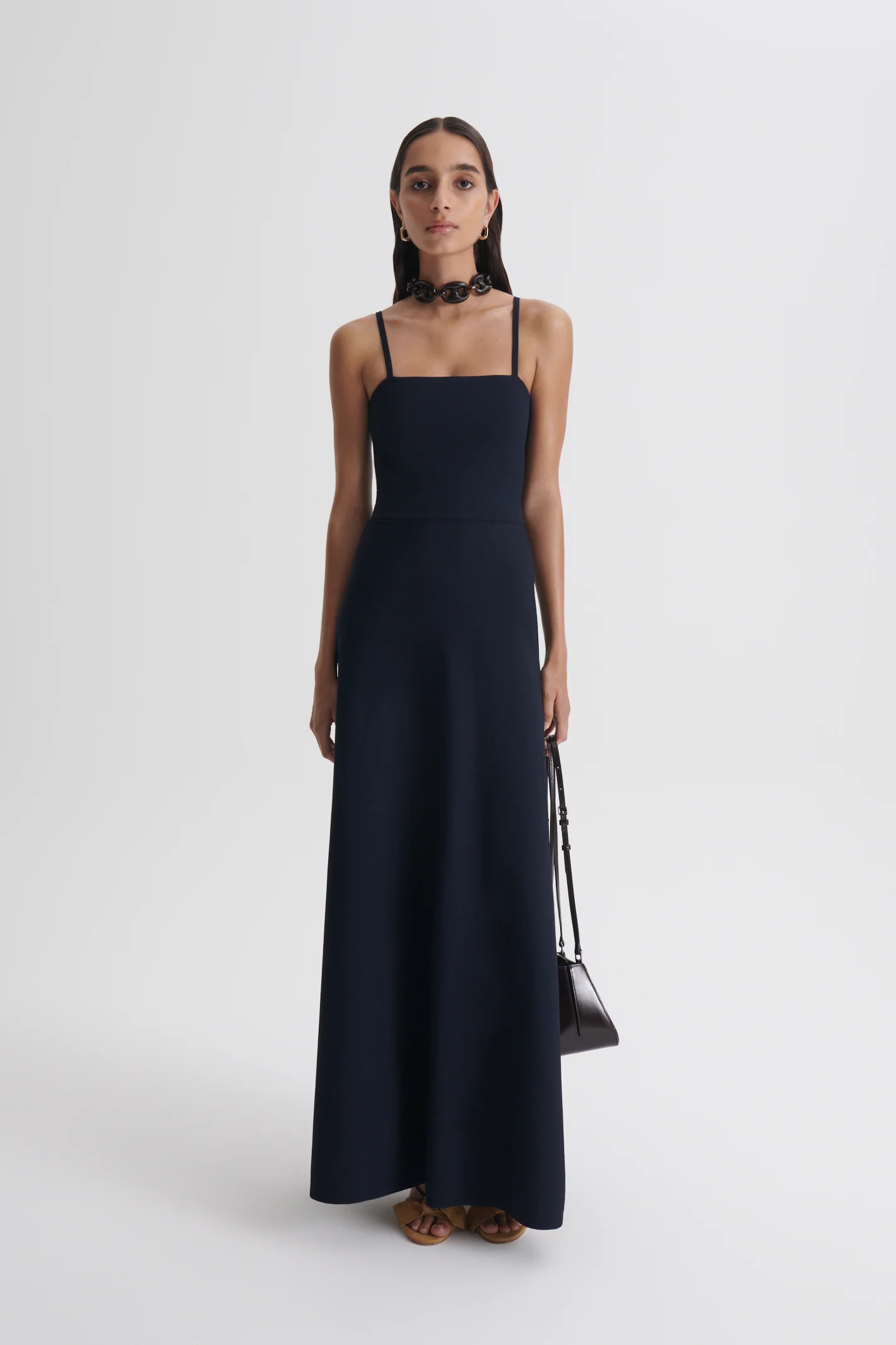 CREPE KNIT SQUARE NECK SFT DRESS - Image 3