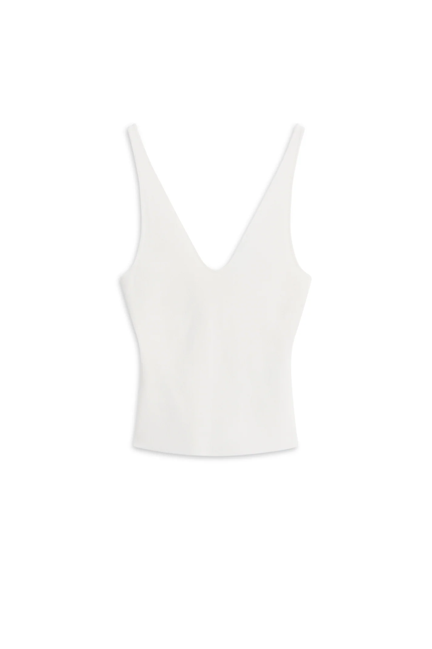 CREPE KNIT V NECK SINGLET