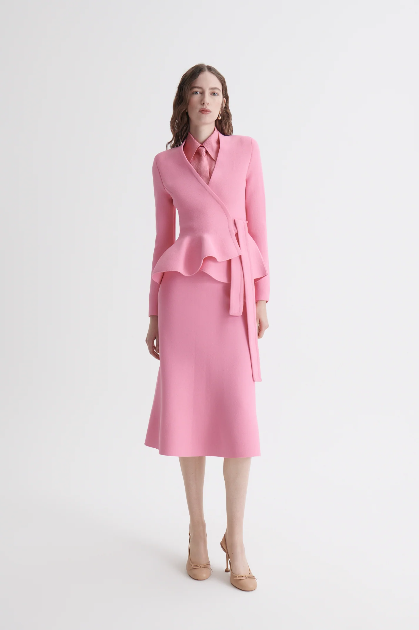 CREPE KNIT WRAP JACKET - Image 4