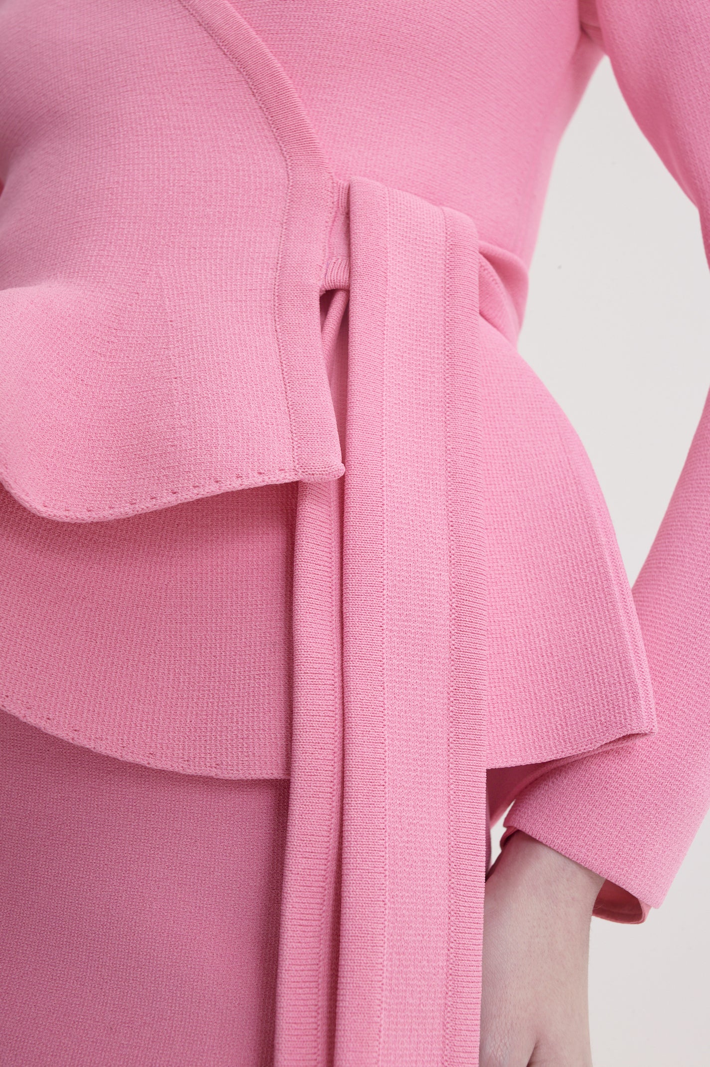 CREPE KNIT WRAP JACKET - Image 7