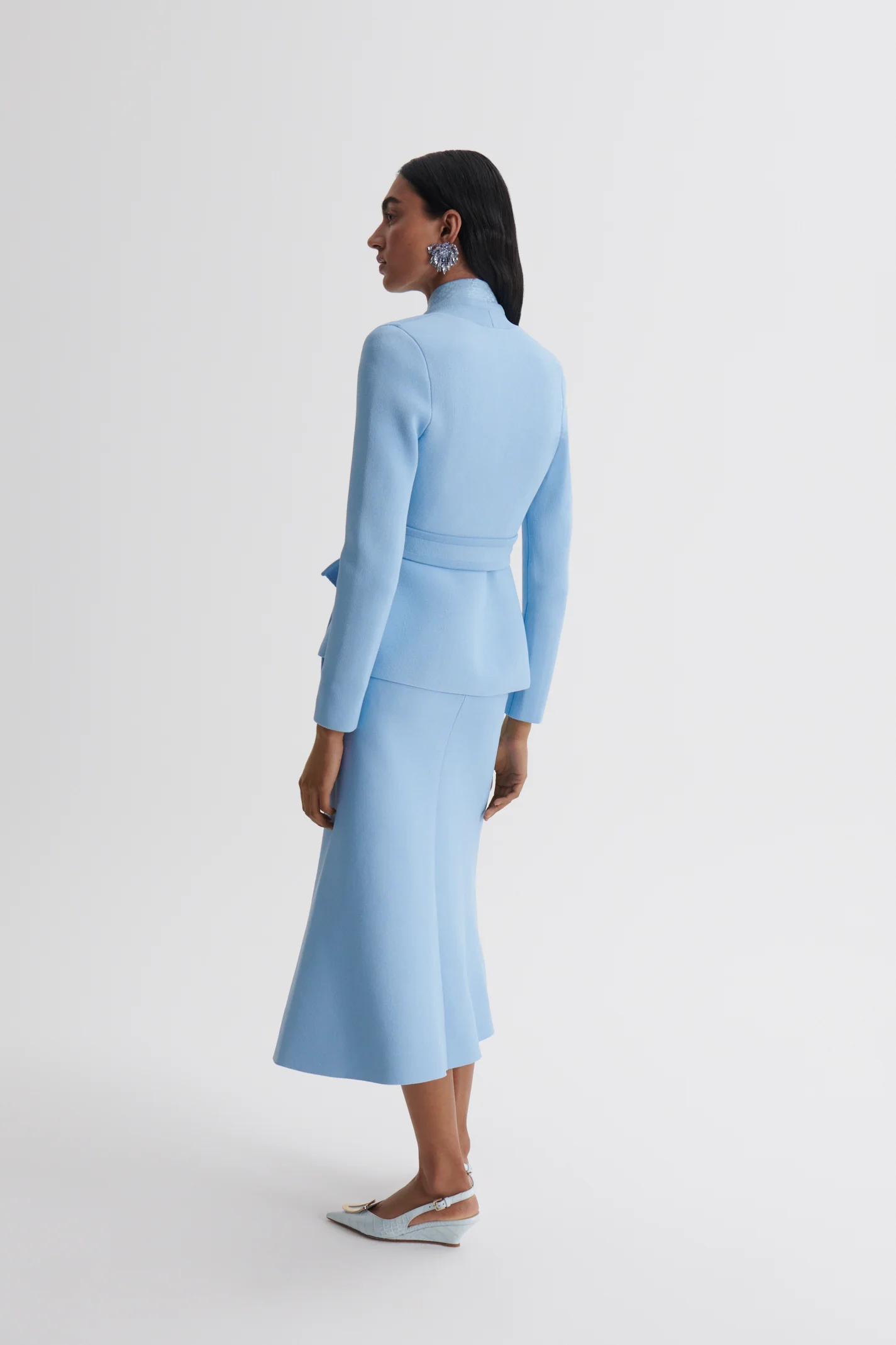 CREPE KNIT WRAP JACKET - Image 6