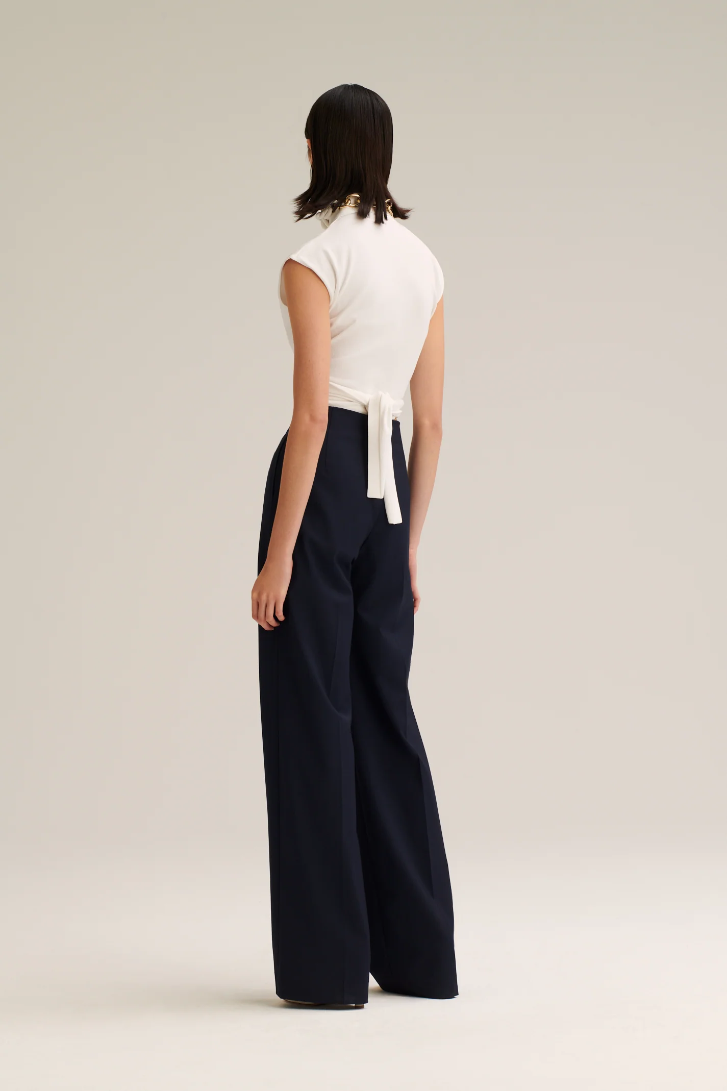 CREPE KNIT WRAP SHIRT - Image 6