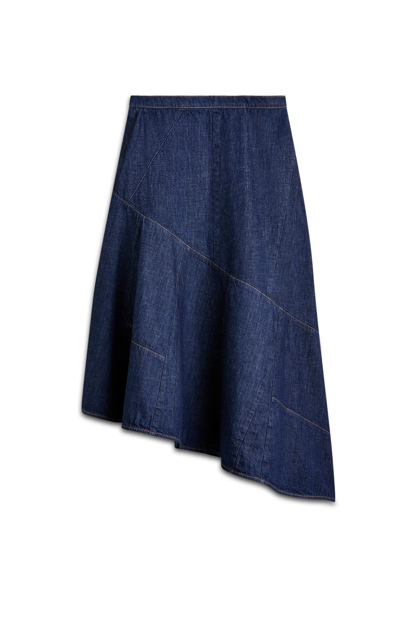 DENIM ASYMMETRICAL SKIRT
