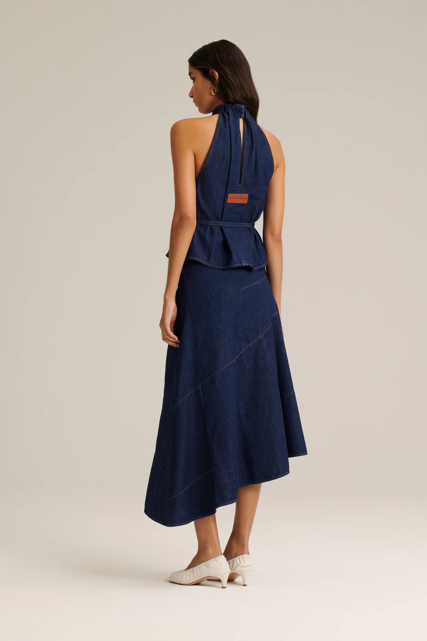 DENIM ASYMMETRICAL SKIRT - Image 5