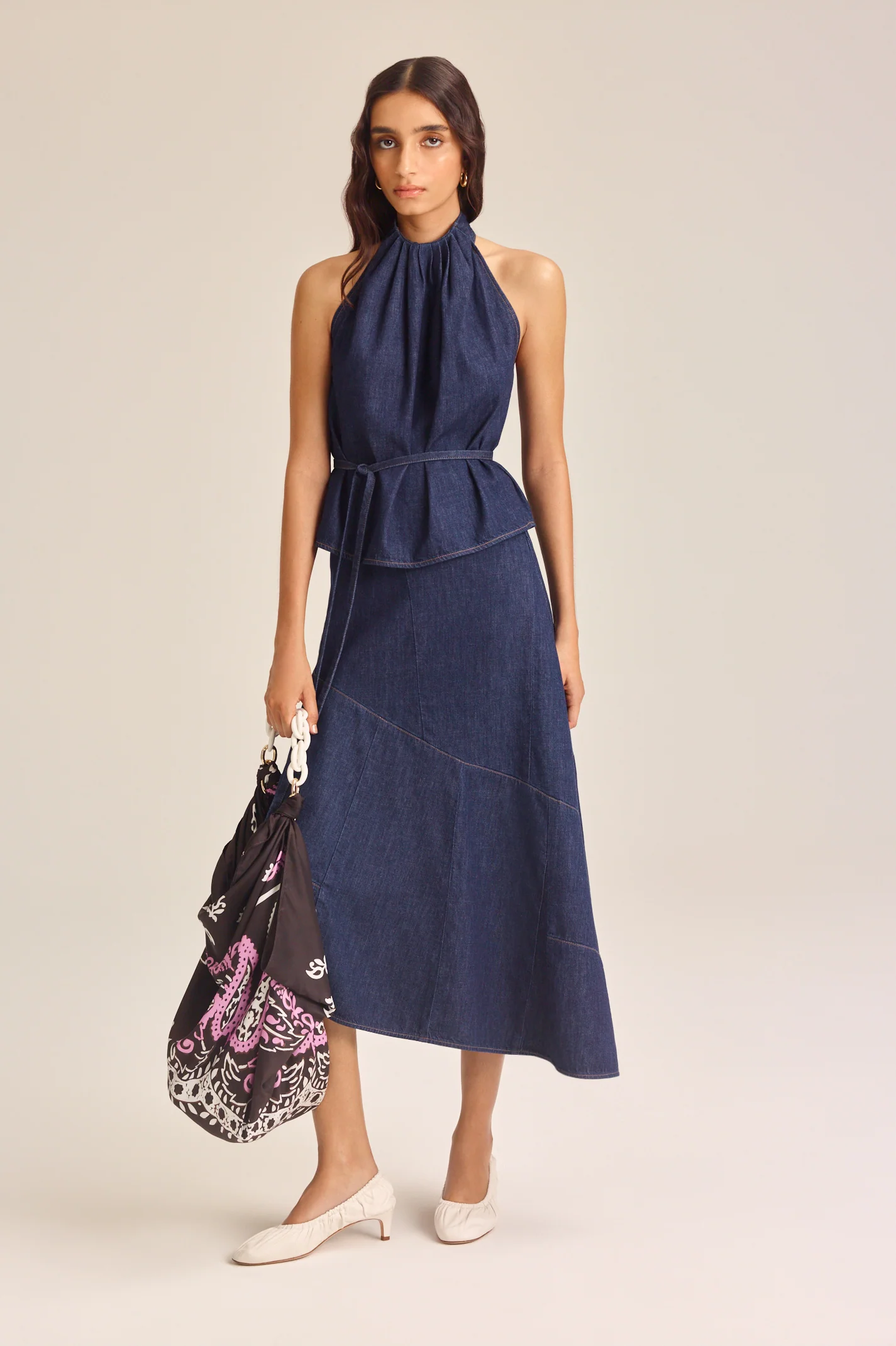 DENIM ASYMMETRICAL SKIRT - Image 6