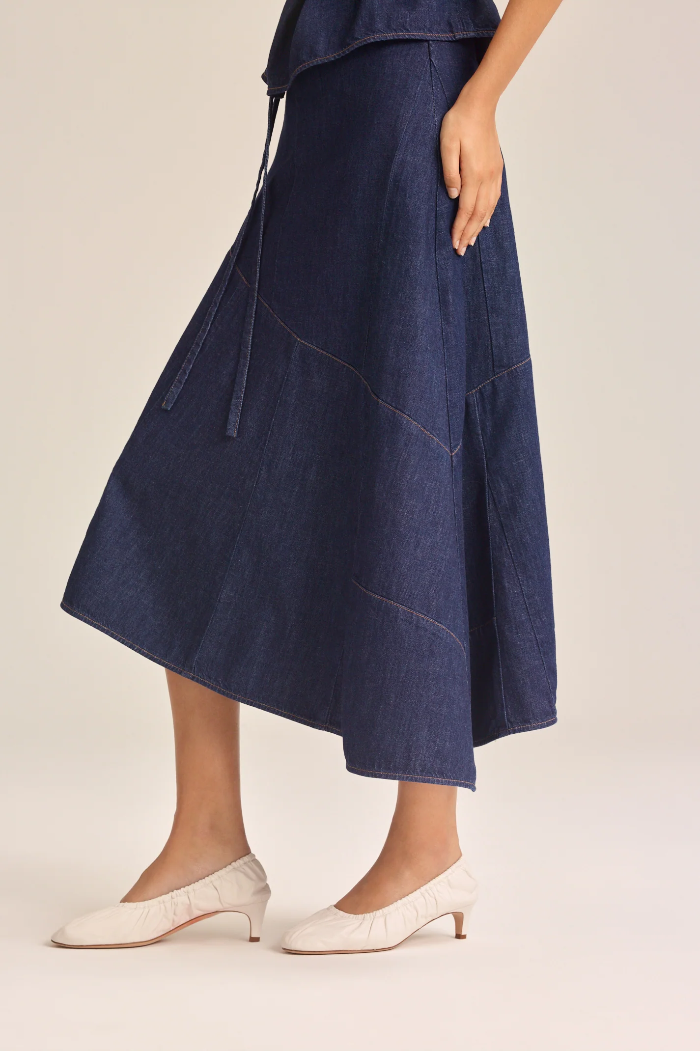 DENIM ASYMMETRICAL SKIRT - Image 7