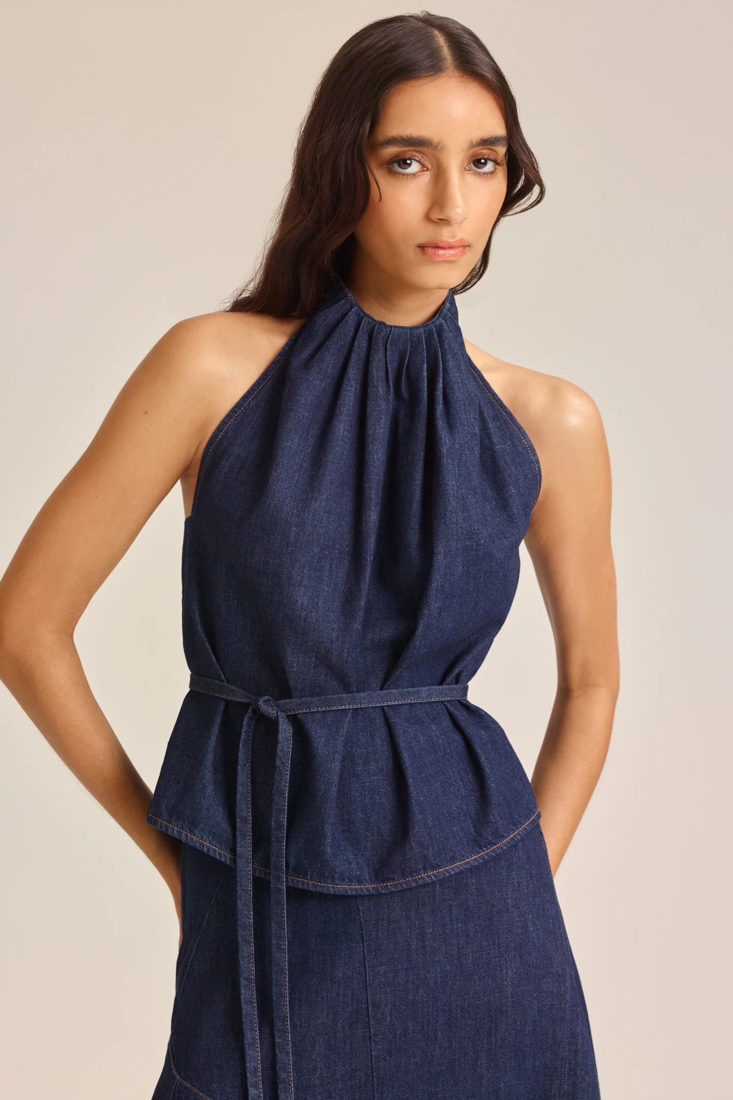 DENIM ASYMMETRICAL SKIRT - Image 8