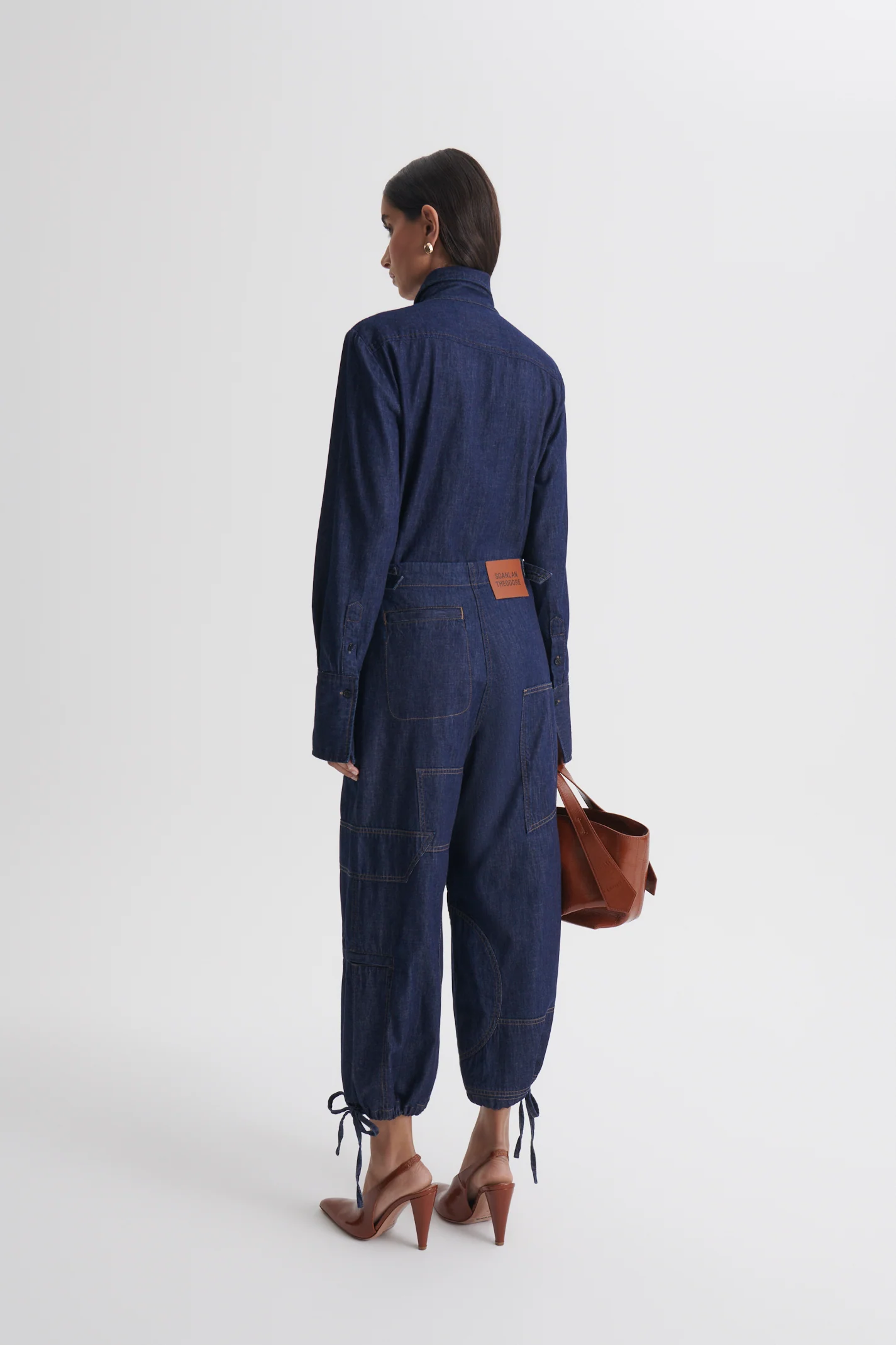 DENIM CROPPED CARGO JEAN - Image 6