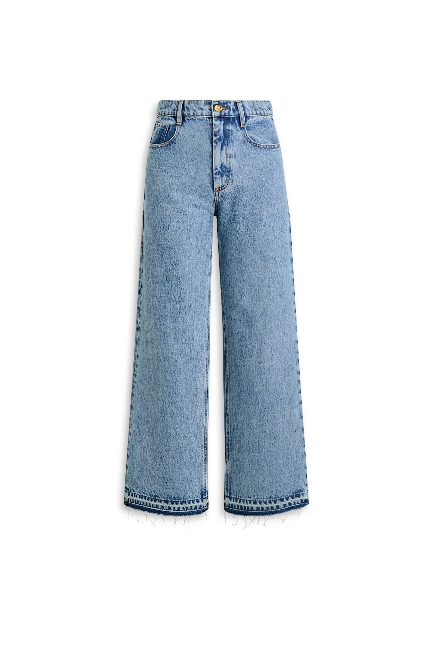 DENIM CROPPED FRAYED HEM JEAN