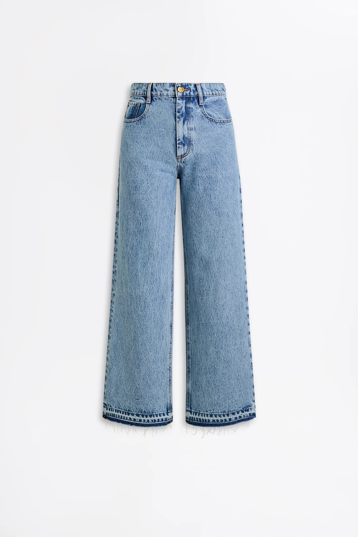 DENIM CROPPED FRAYED HEM JEAN - Image 2
