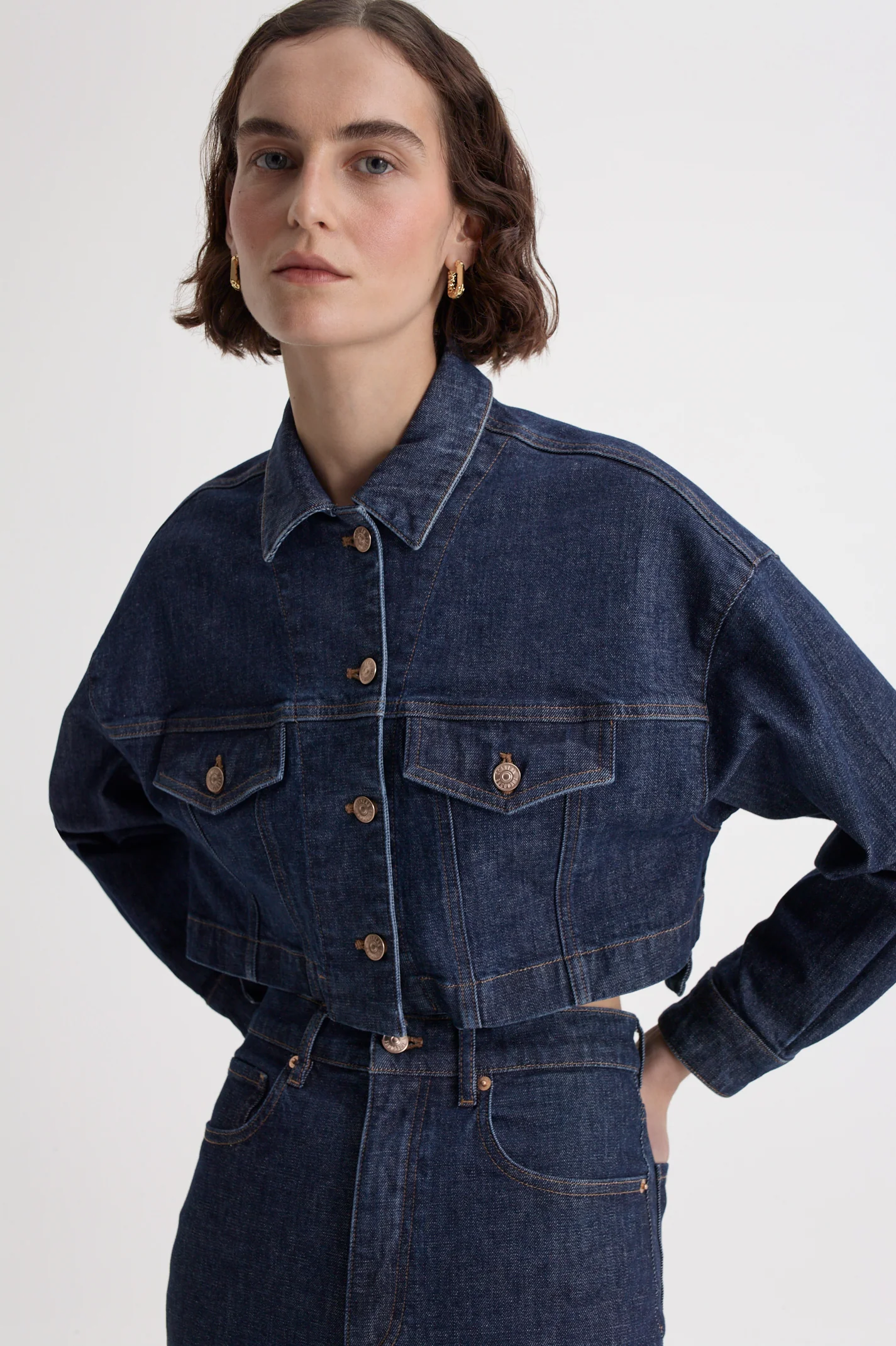 DENIM CROPPED JACKET - Image 3