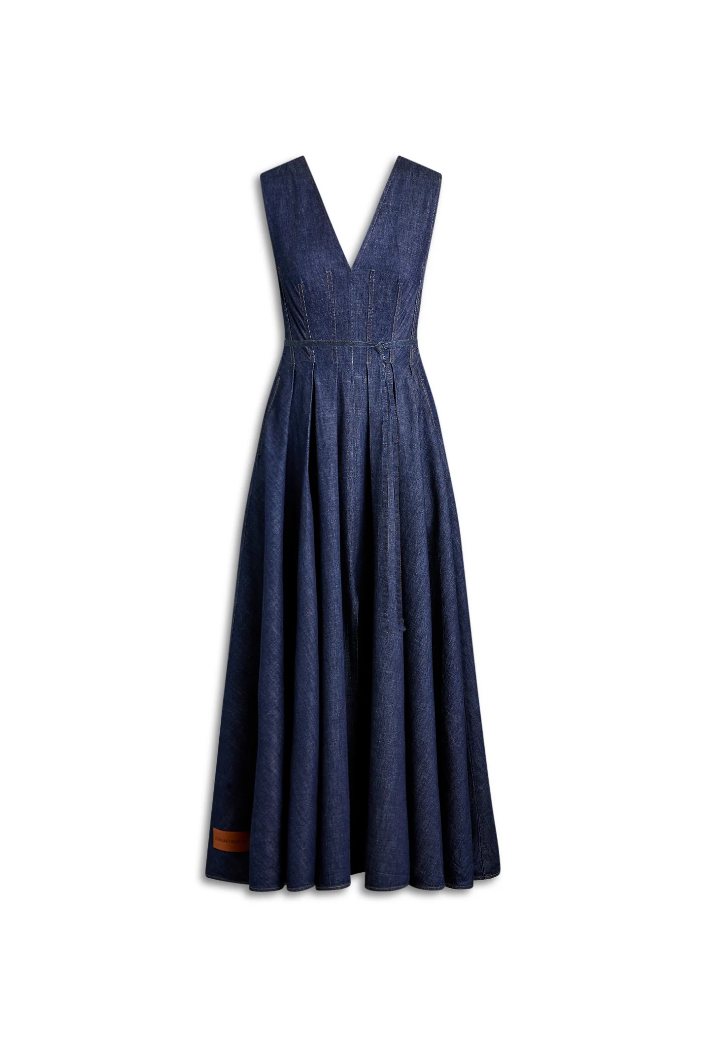 DENIM PLEAT DRESS