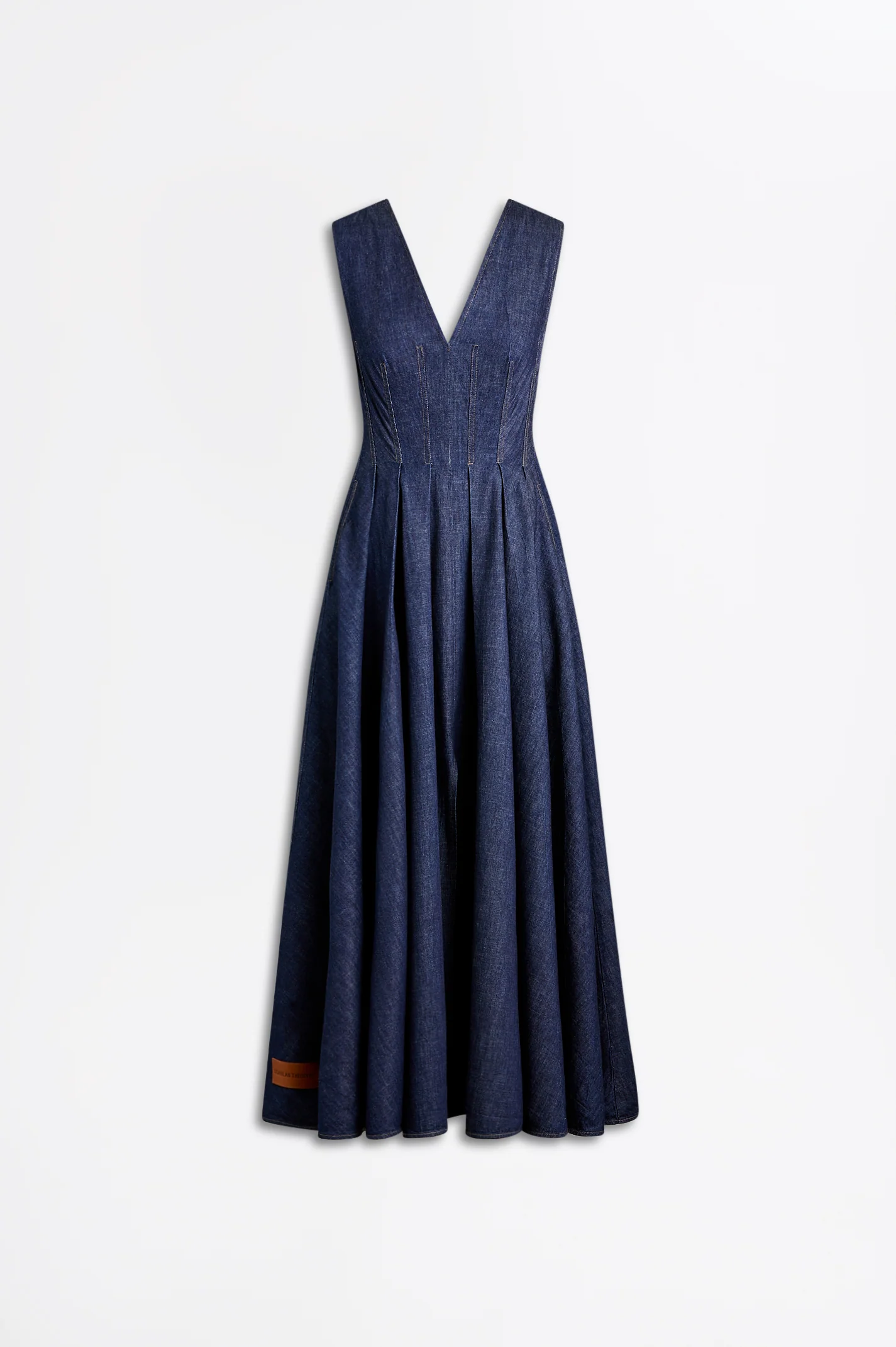DENIM PLEAT DRESS - Image 2