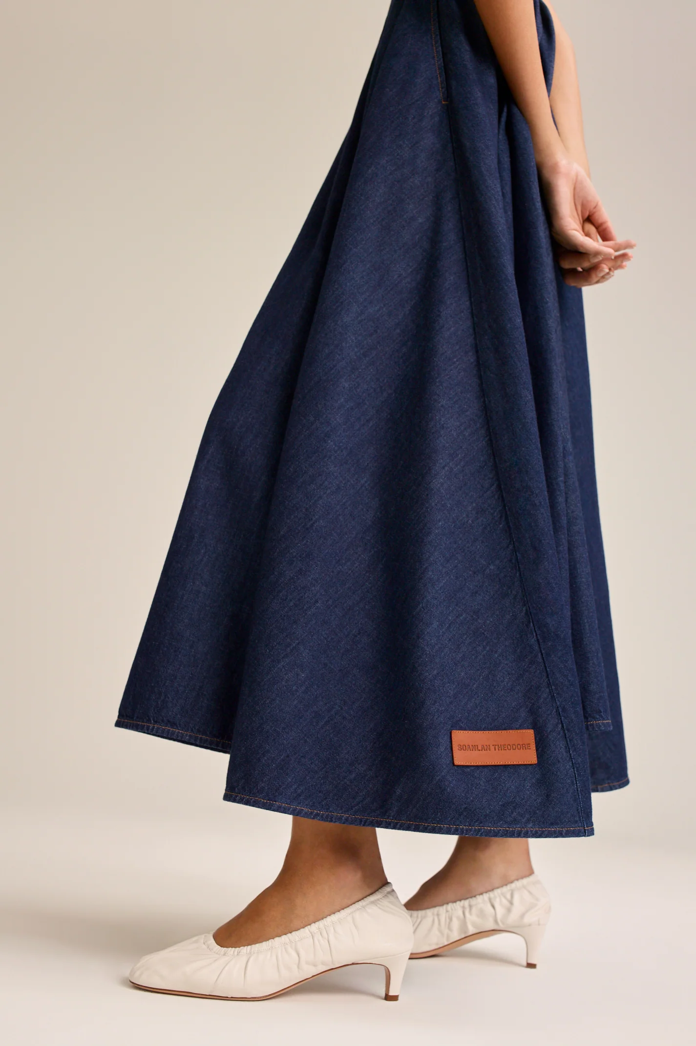 DENIM PLEAT DRESS - Image 7