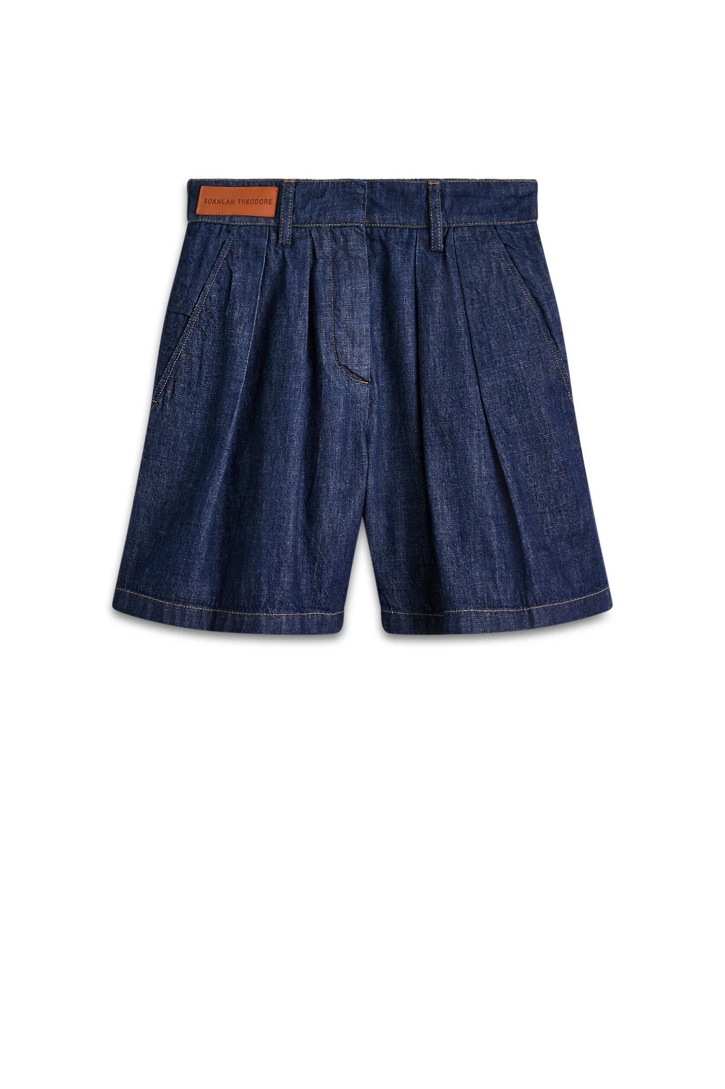 DENIM PLEAT SHORT