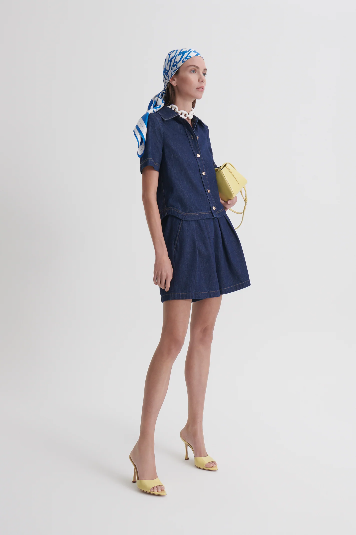 DENIM PLEAT SHORT - Image 4