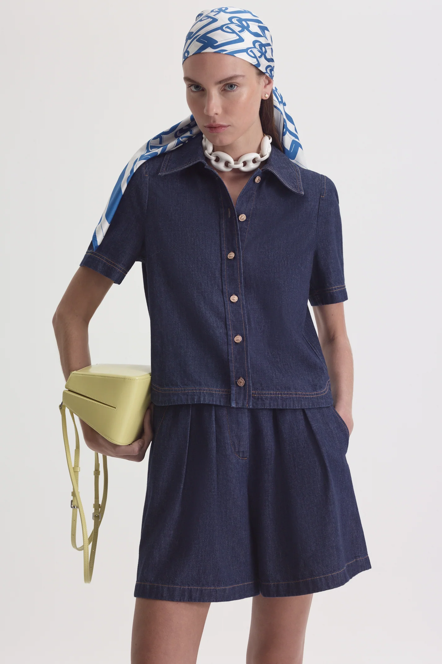 DENIM SHORT SLEEVE SHIRT - Image 6