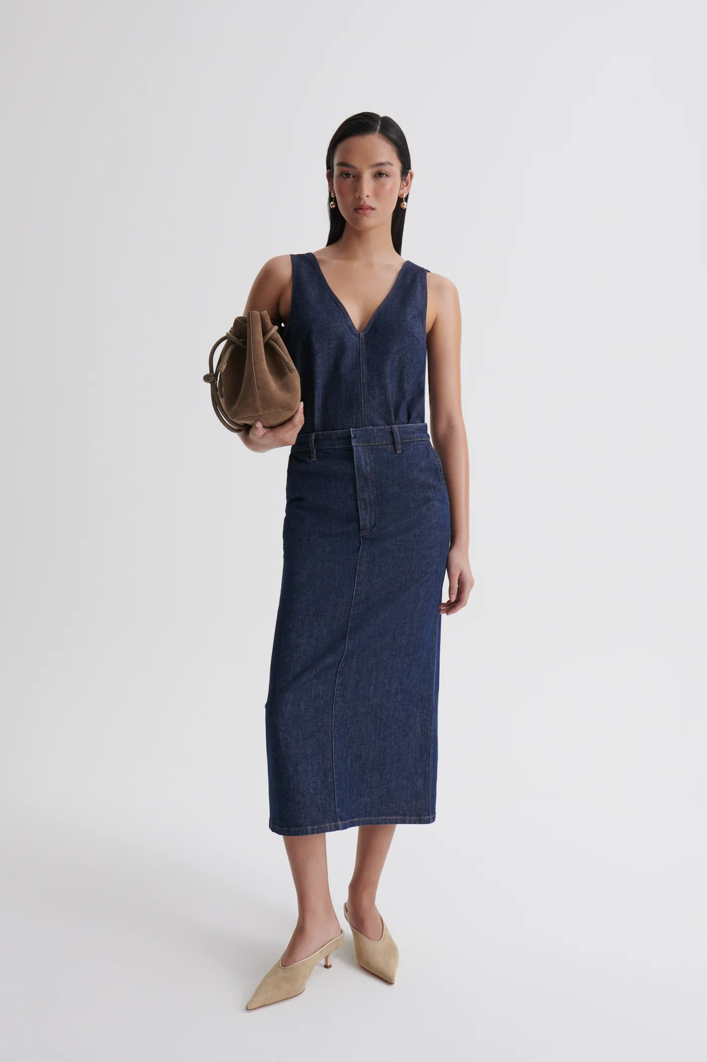DENIM TAILORED SKIRT - Image 3