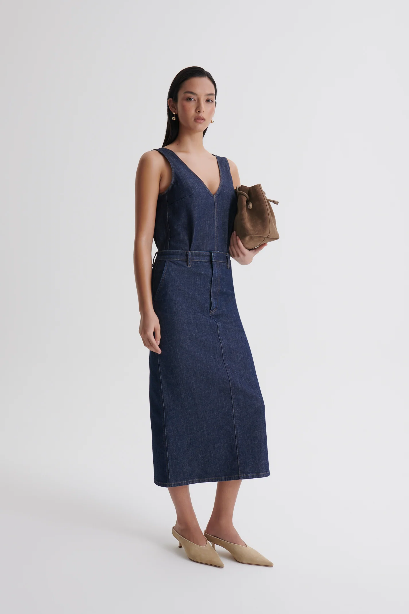 DENIM TAILORED SKIRT - Image 4