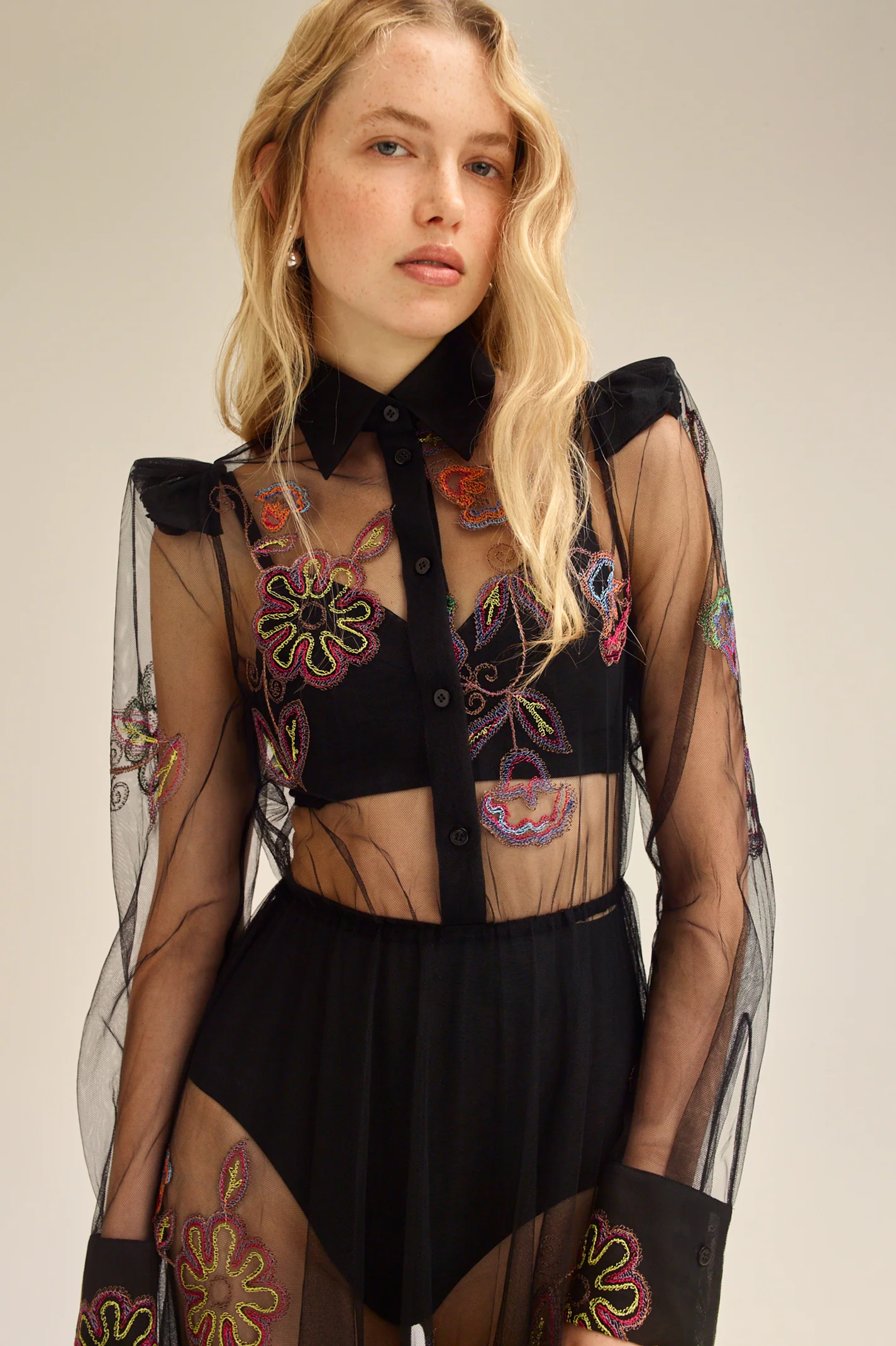 EMBROIDERED TULLE GOWN - Image 6