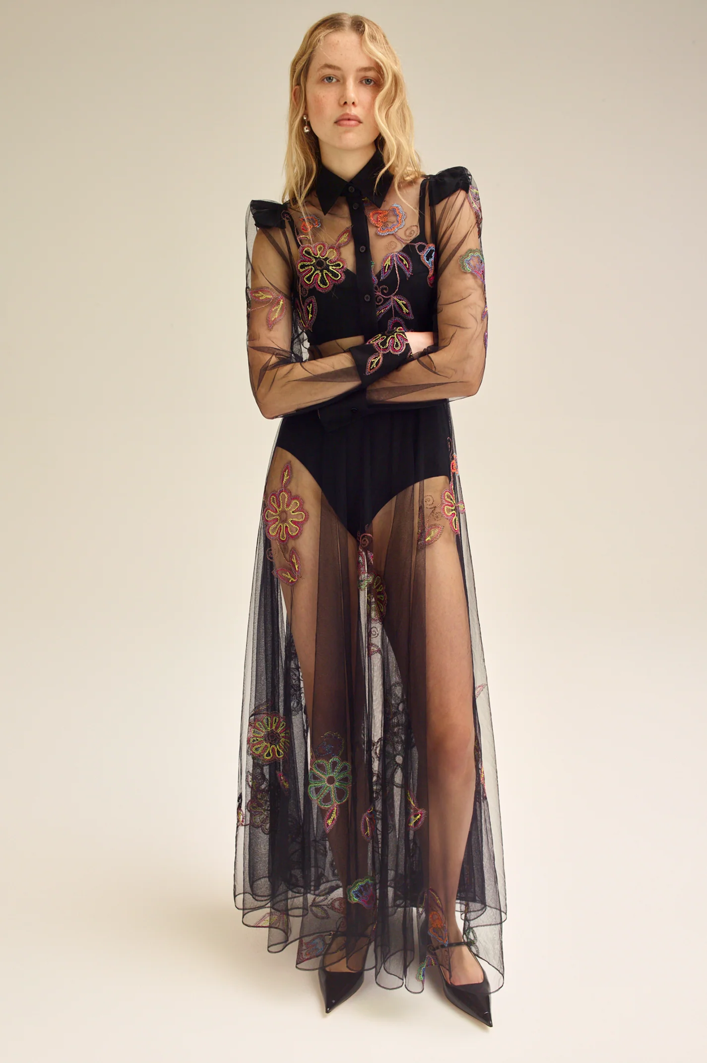 EMBROIDERED TULLE GOWN - Image 7