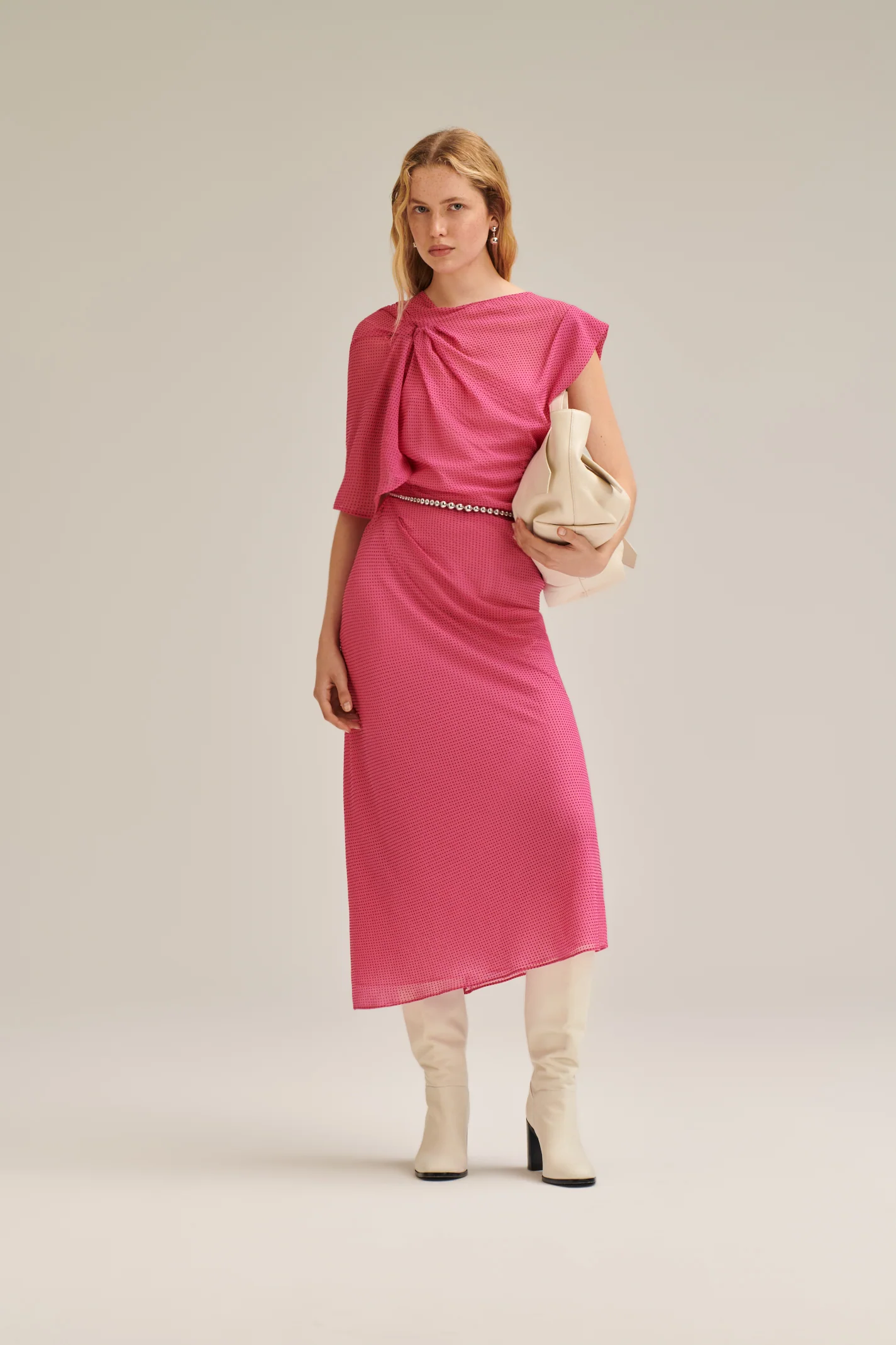 FRENCH DRAPED DRESS - Image 3