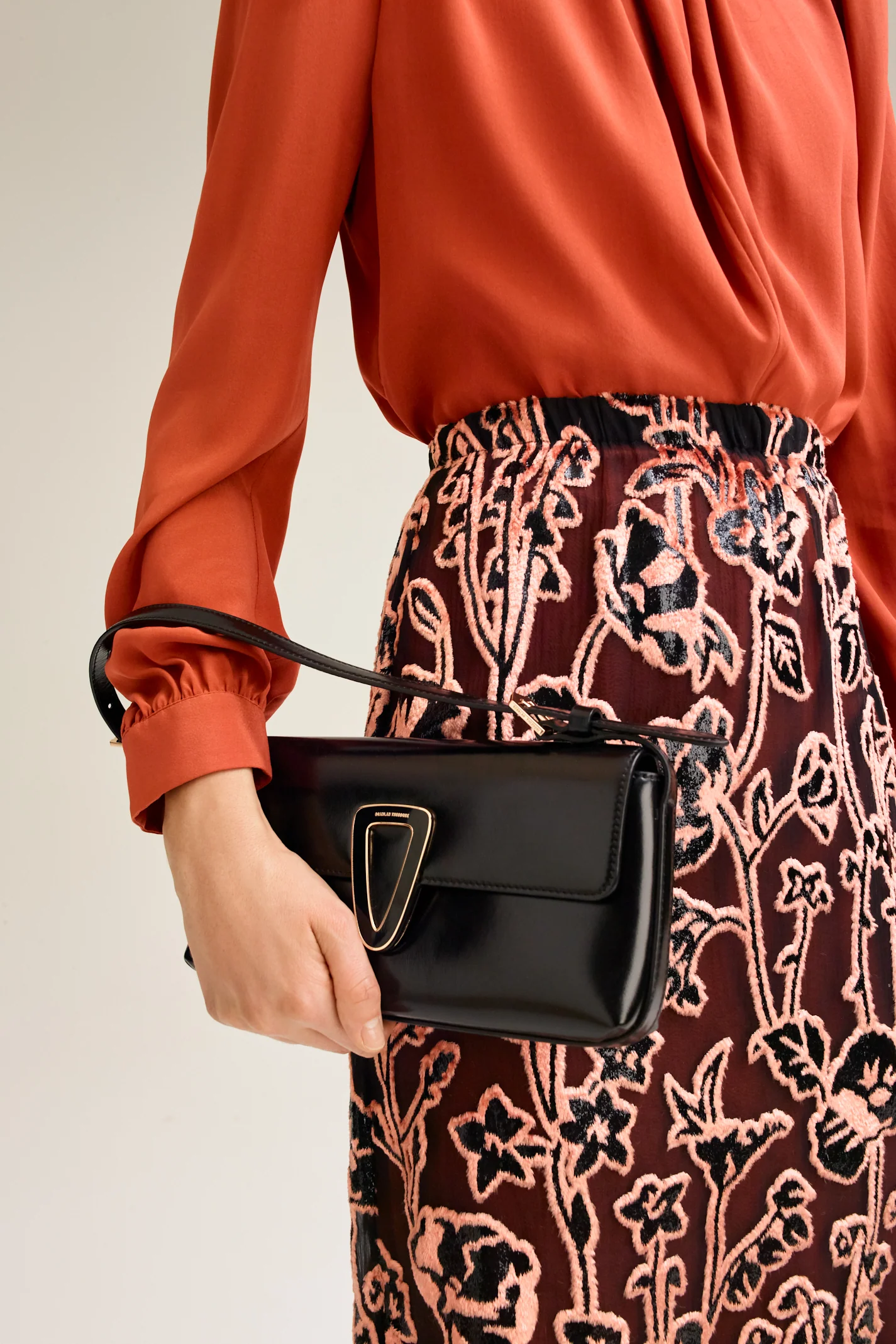 FRENCH VELVET FLORAL SKIRT - Image 4