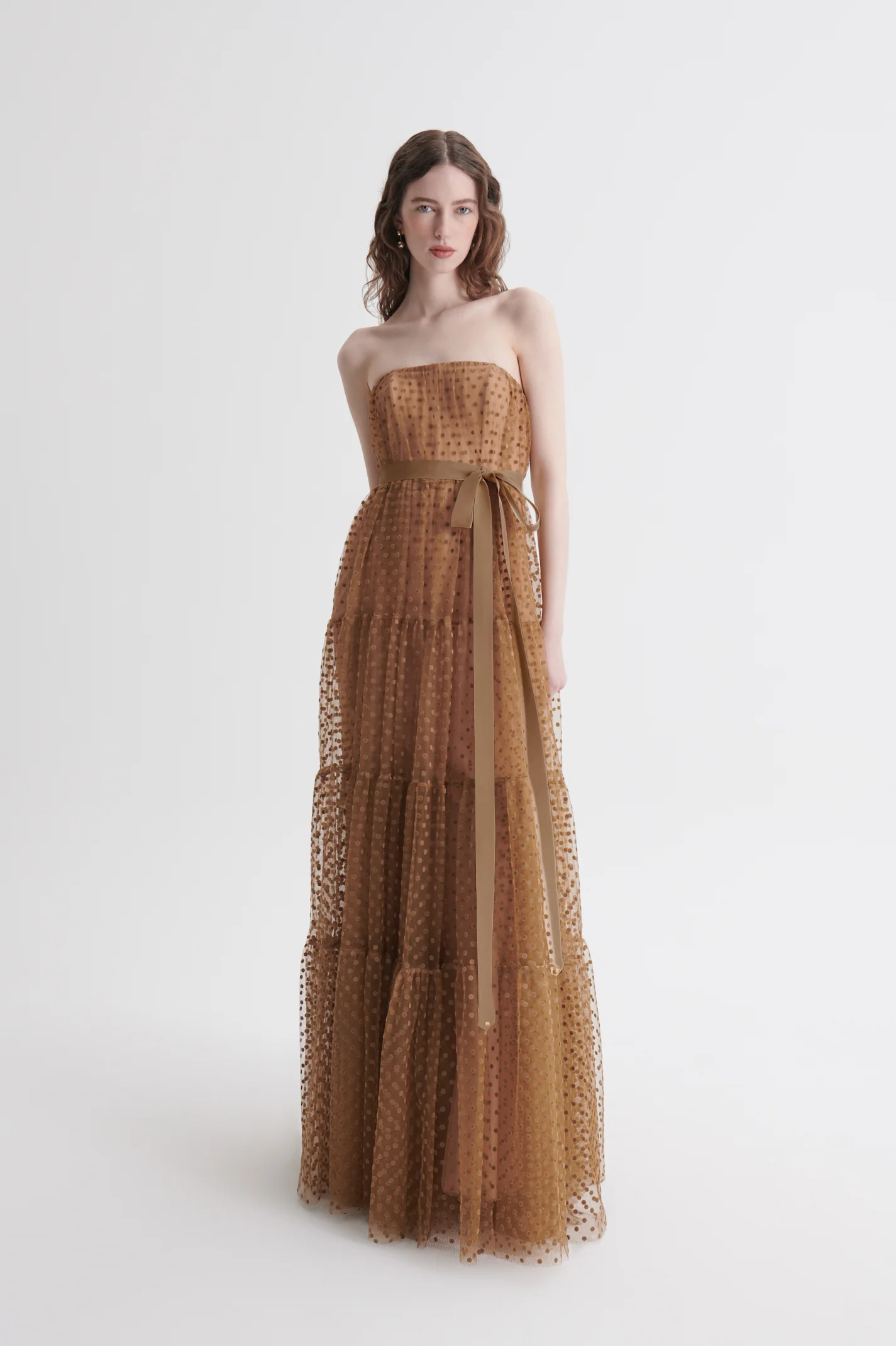 FRENCH VELVET SPOT TULLE GOWN - Image 4